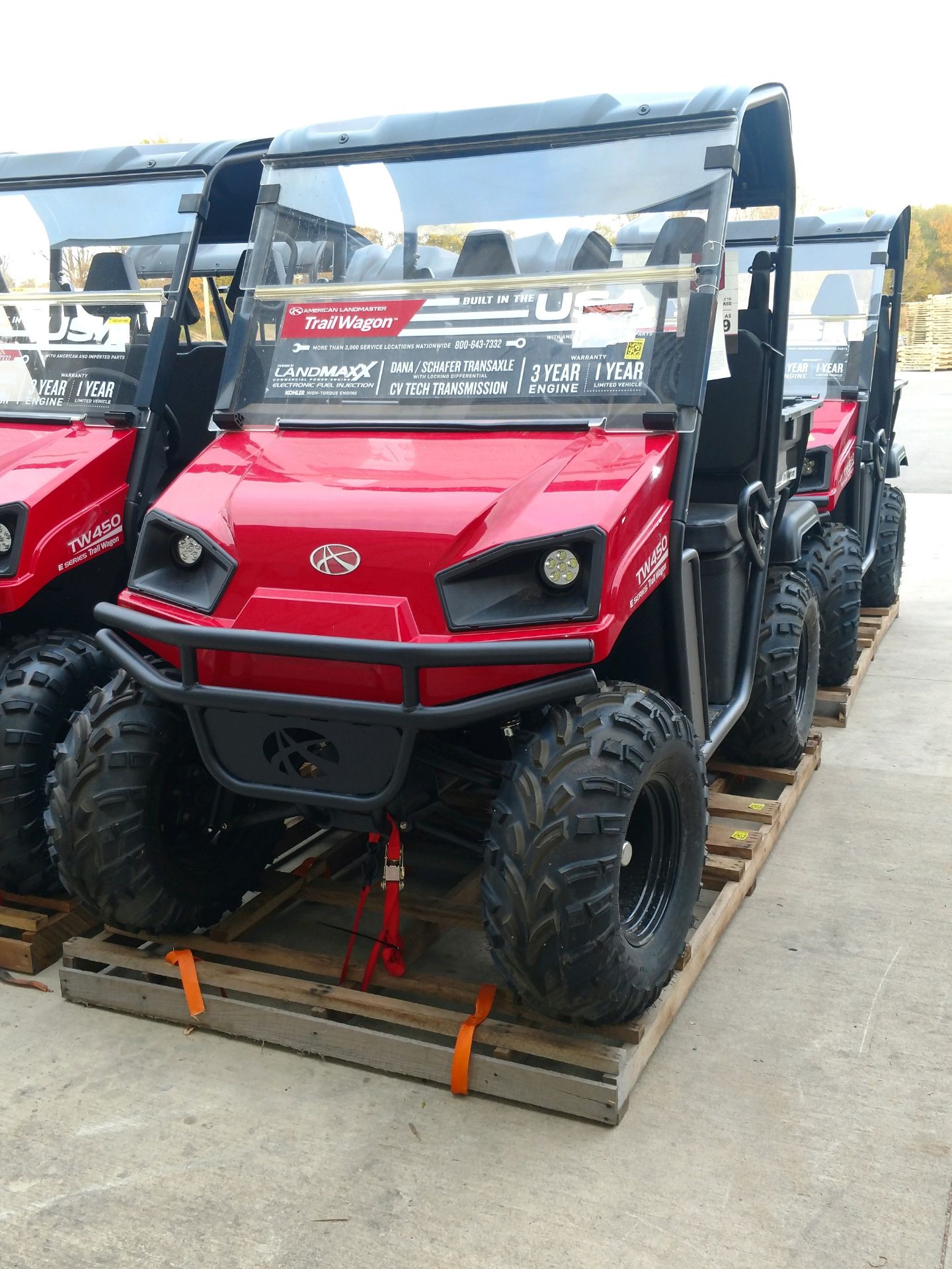 AMERICAN LANDMASTER UTV 2018 2WD 429CC 14 HP KOHLER EFI 400LB DUMP 1100 TOW (ROOF) - Image 3 of 5