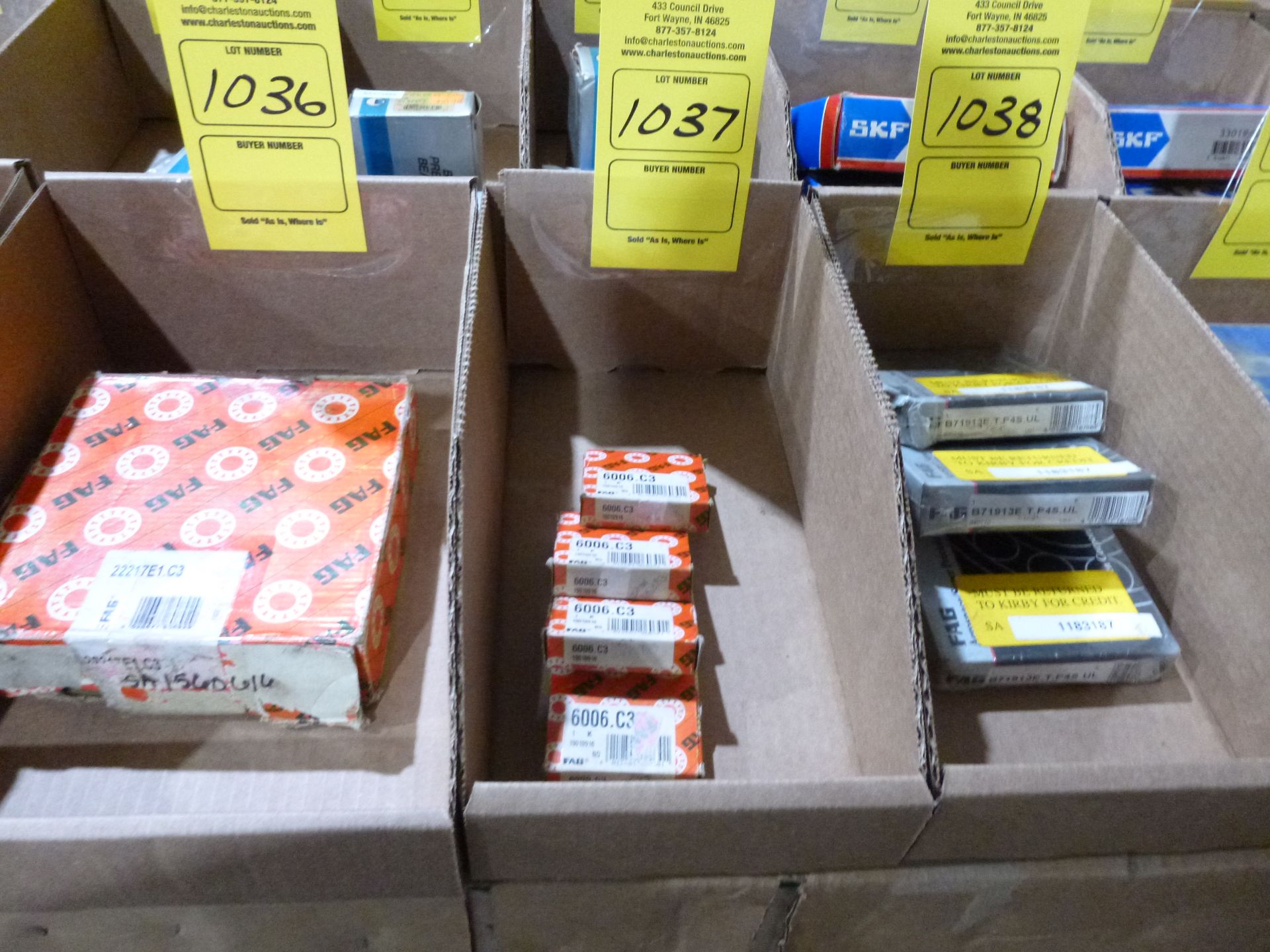 Qty 4 Fag bearings 6006.C3, as always with Brolyn LLC auctions, all lots can be picked up from