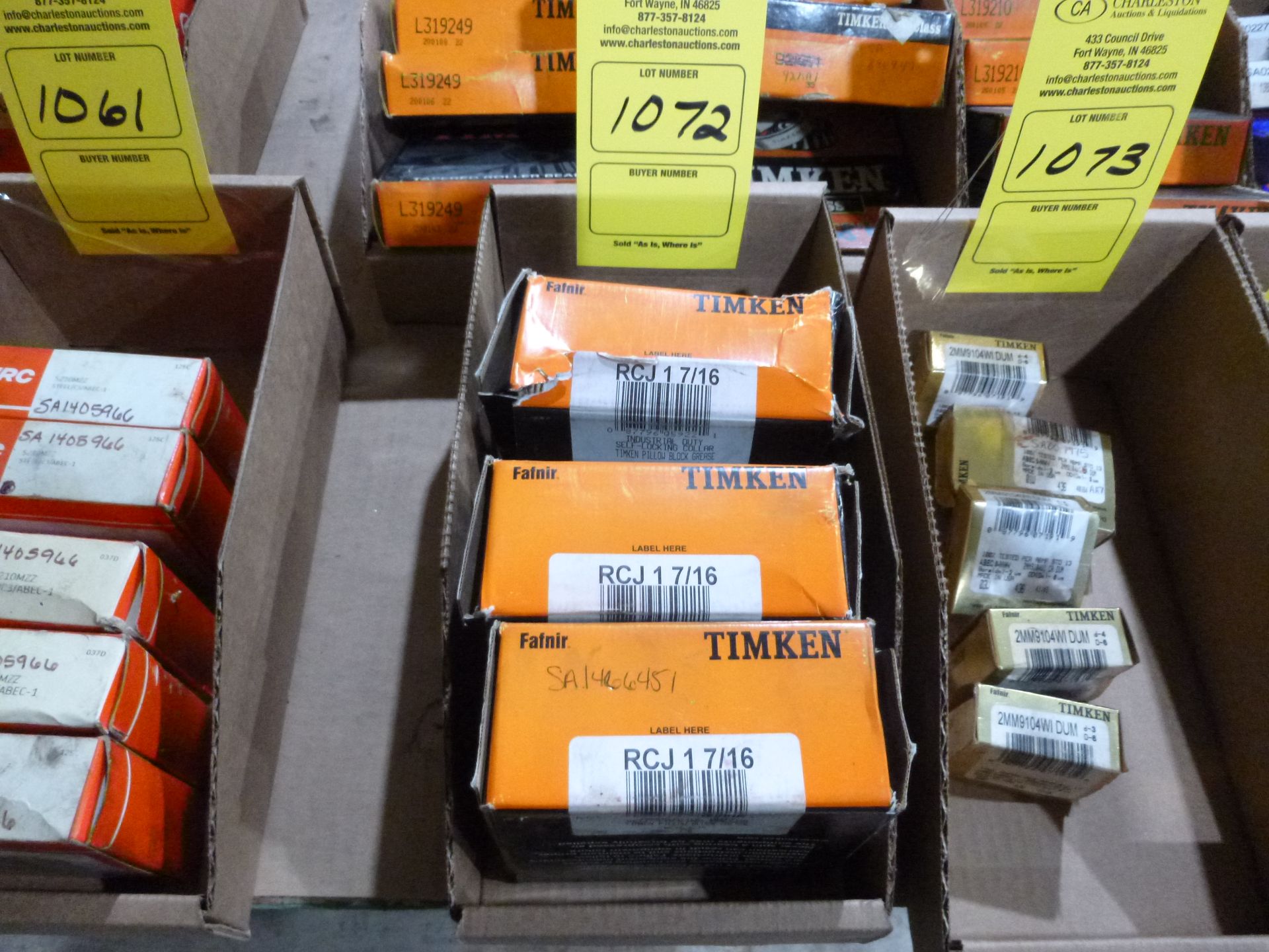 Qty 3 Timken bearing RCJ1 7/16, as always with Brolyn LLC auctions, all lots can be picked up from