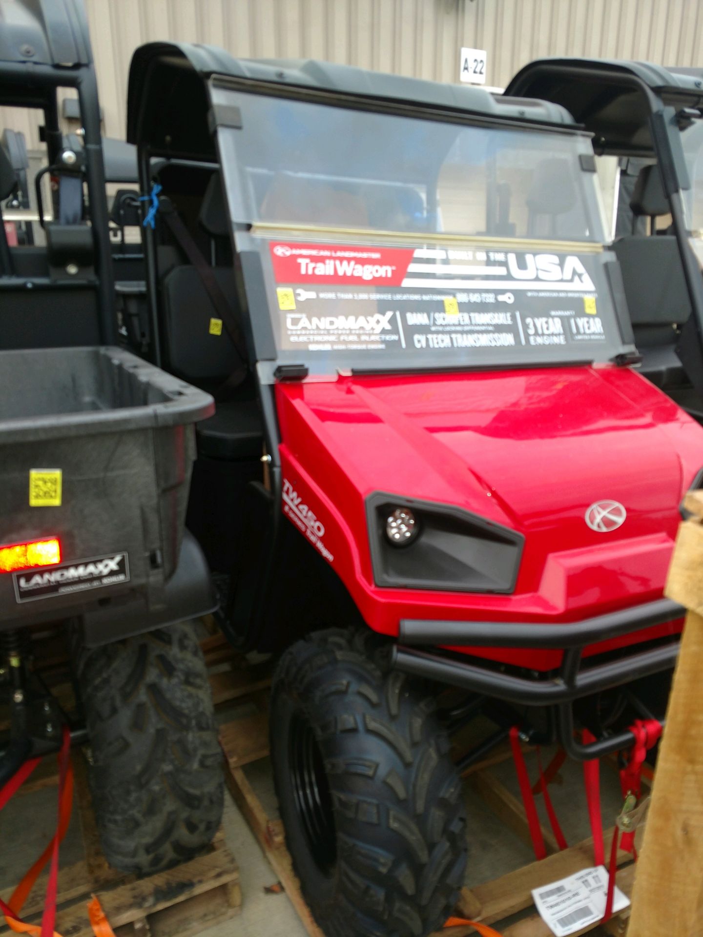 AMERICAN LANDMASTER UTV 2018 2WD 429CC 14 HP KOHLER EFI 400LB DUMP 1100 TOW (ROOF)