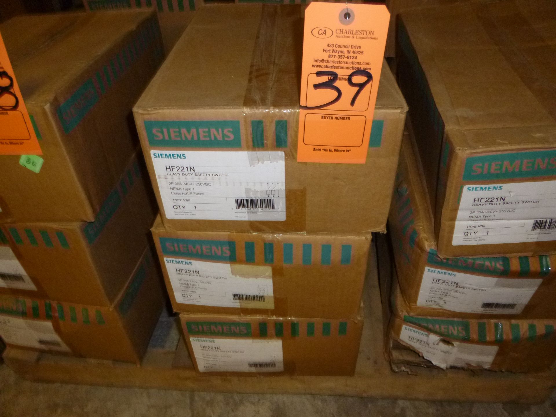 Qty 3 Siemens model HF221N, heavy duty safety switch, new in boxes