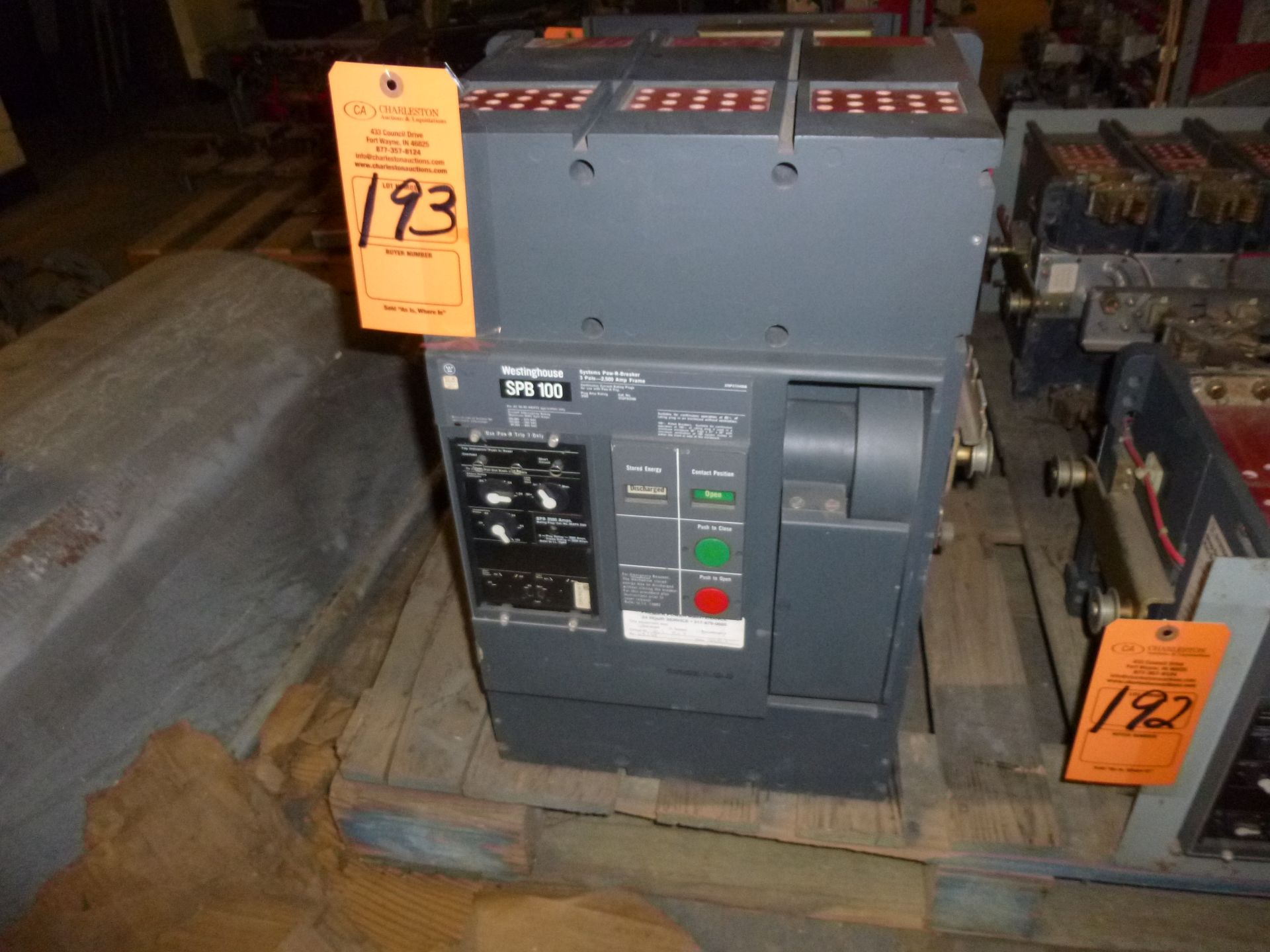 Westinghouse SPB100 systems Pow-R-Breaker, 3-pole, 2500amp frame