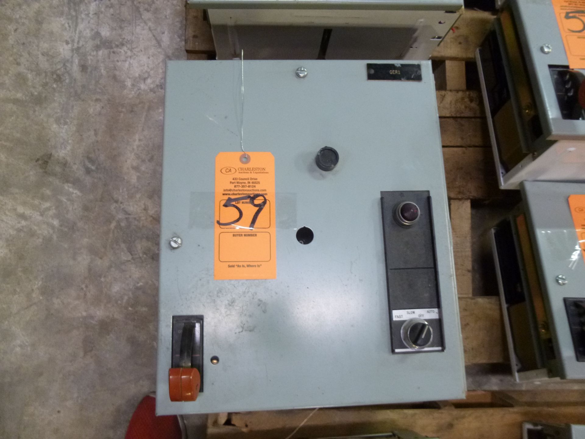 GE motor control center MCC bucket model 8000, type FVNR, 3 phase, 208v, 1/4 hp, size 1 bucket,