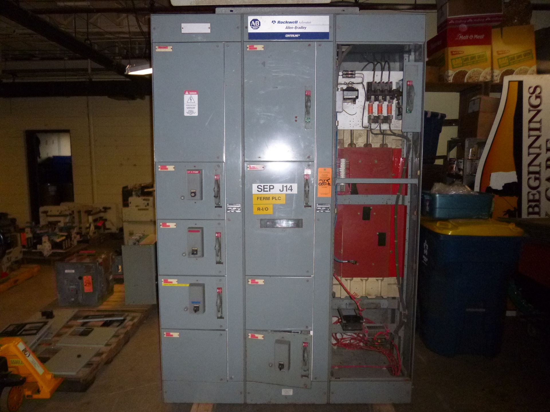 Allen Bradley 2100 series Motor control center, catalog number SN-D-QTG737/1, 600vac max, horizontal