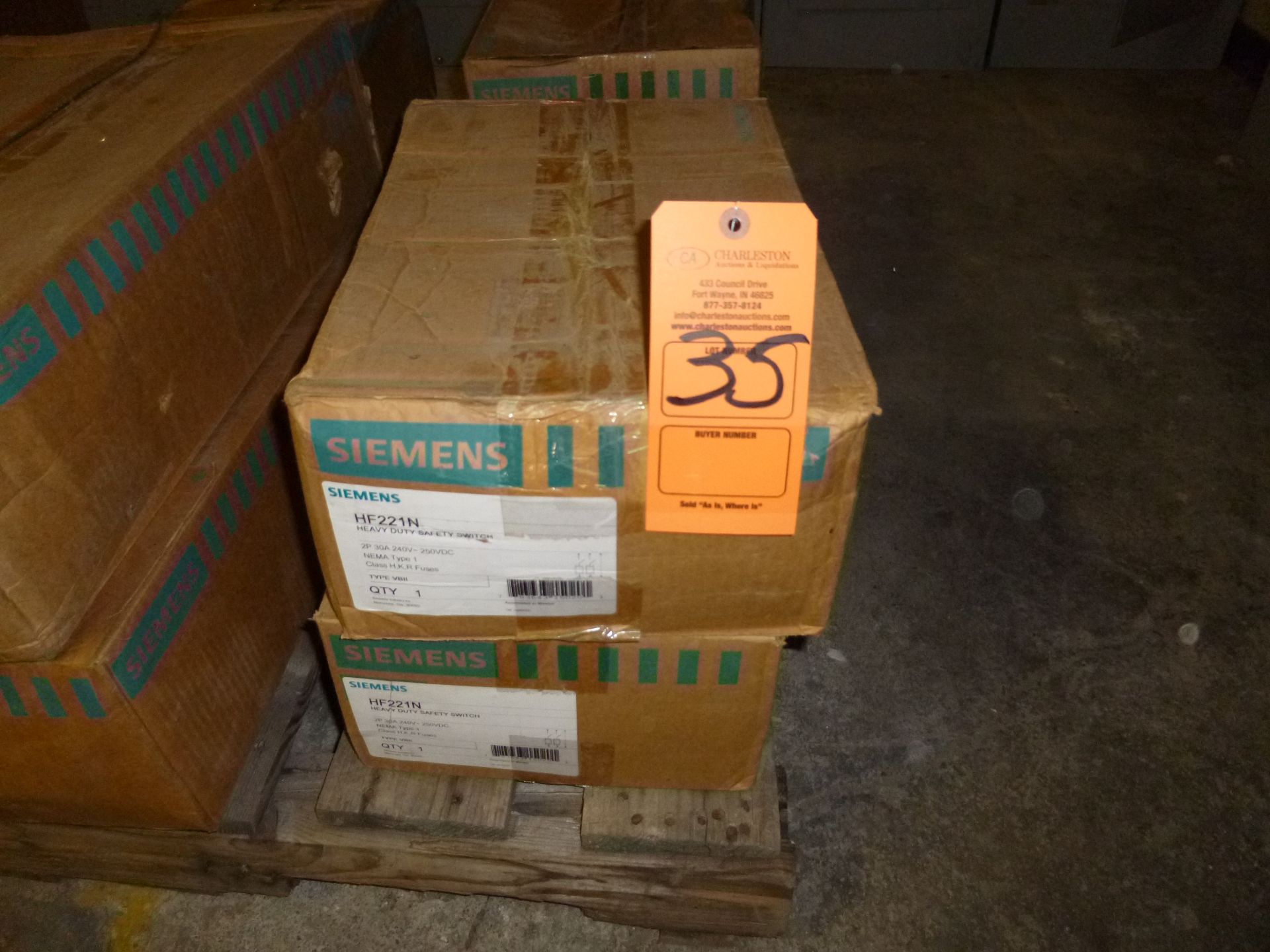 Qty 2 Siemens model HF221N, heavy duty safety switch, new in box