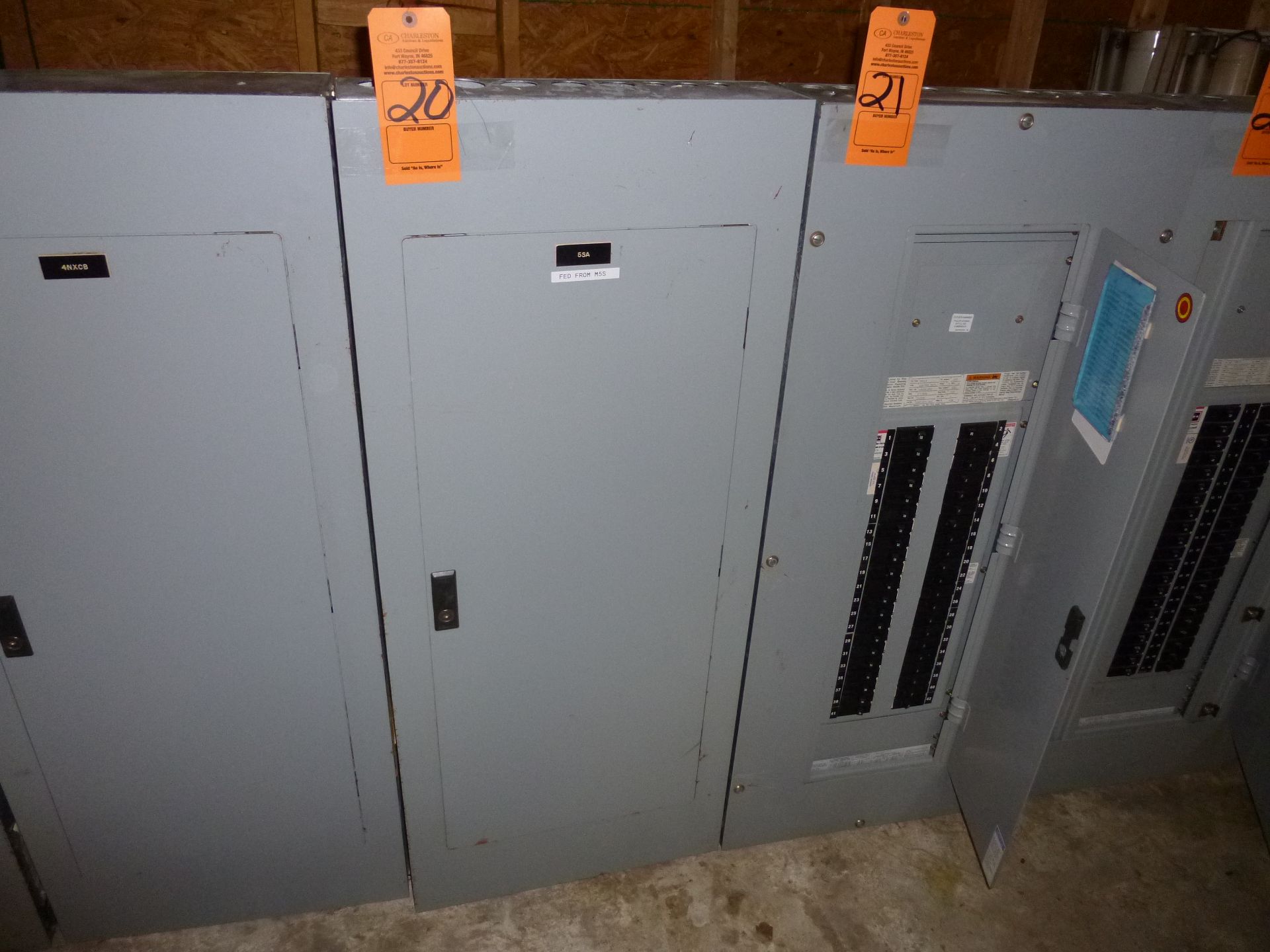 Cutler Hammer model PRL1A, 225amp box, 120/208 volt, 3 phase, 4 wire, includes all breakers as