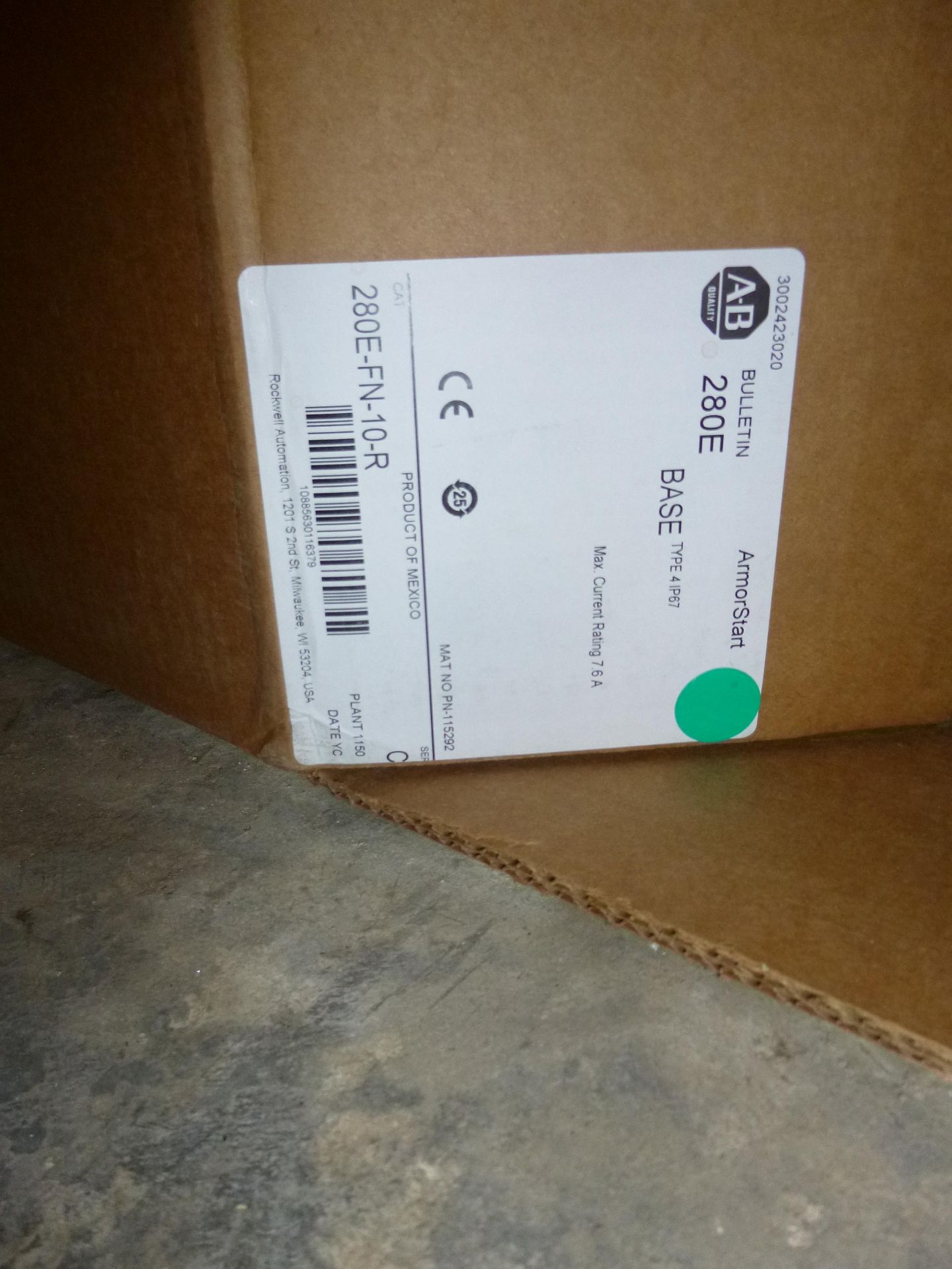 Allen Bradley Armorstart base Cat 280E-FN-10-R, new in box - Image 2 of 2