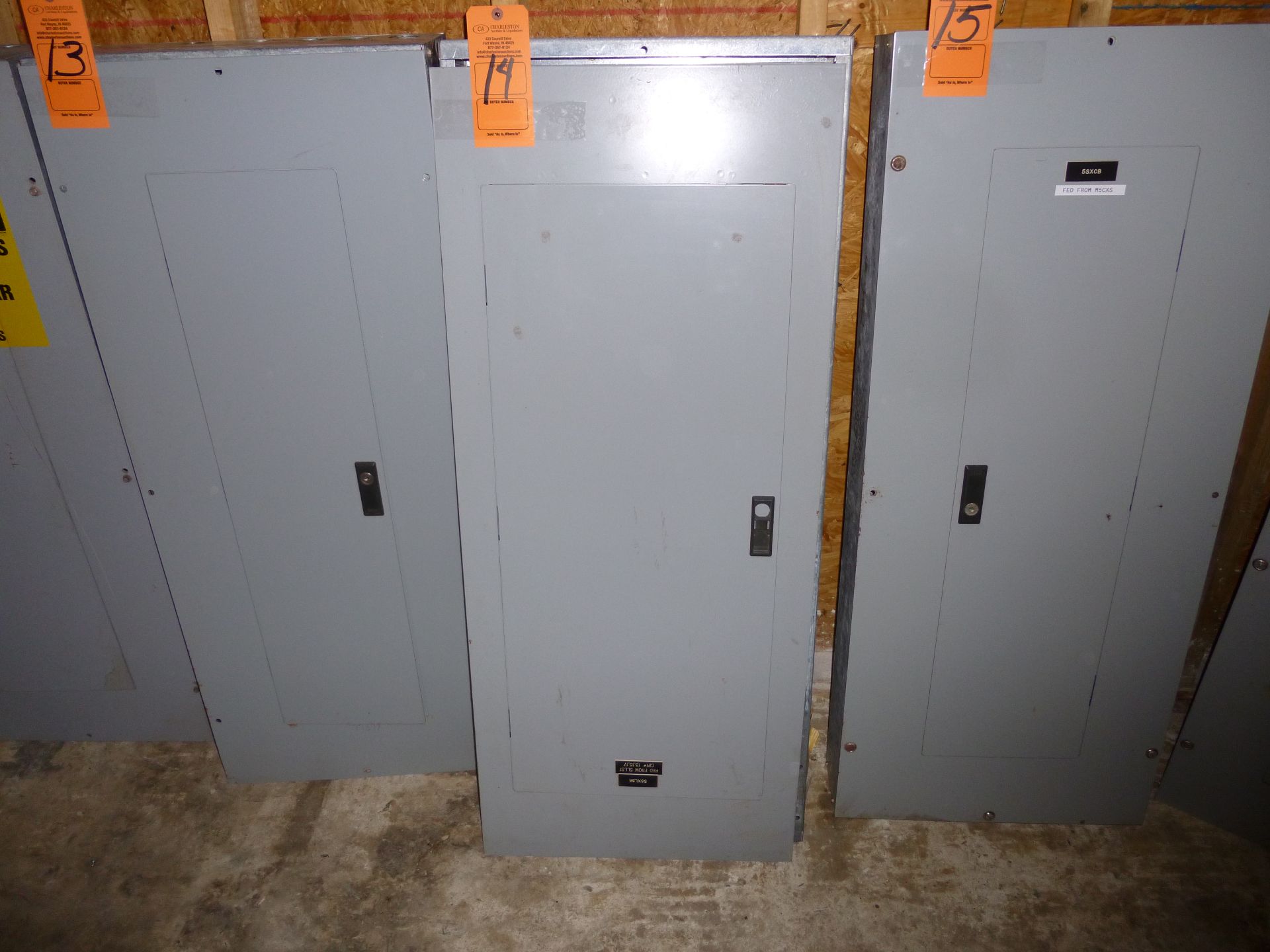 Cutler Hammer model PRL1A, 100amp box, 120/208 volt, 3 phase, 4 wire, includes all breakers as