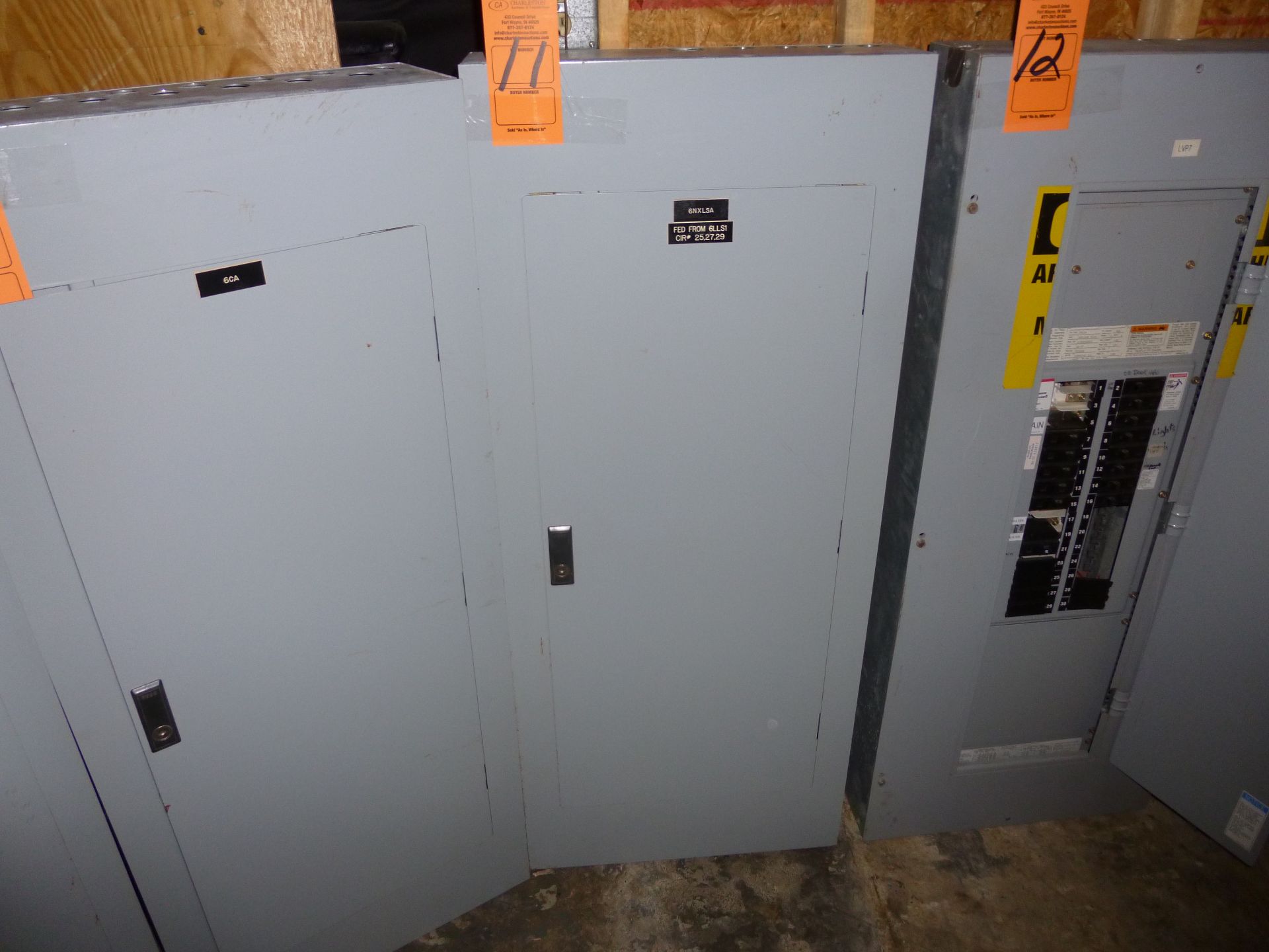 Cutler Hammer model PRL1A, 100amp box, 208v/120, 3phase, 4 wire, includes all breakers as pictured