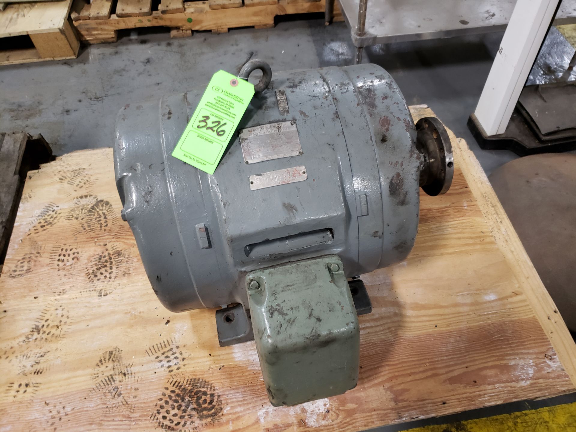 GE 75 HP INDUCTION MOTOR 3555 RPM 230/460 TYPE K FRAME 364 TS