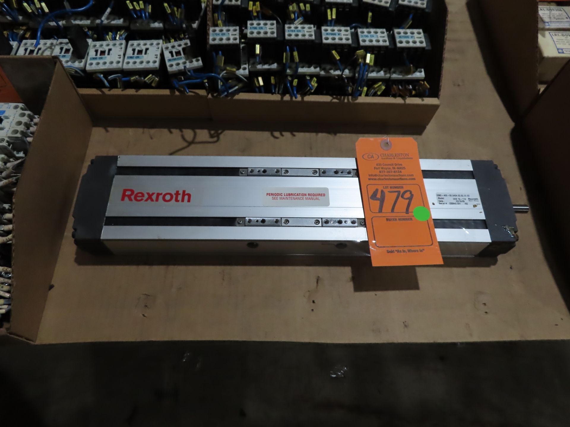 Rexroth linear actuator model CKK15-110, new with minor shelf wear, as always with Brolyn LLC