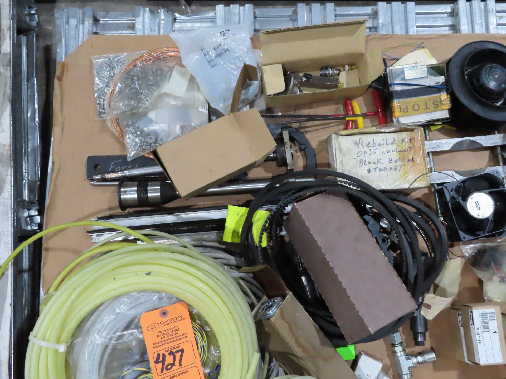 Pallet of assorted repair parts, electrical, mainetance etc, as always with Brolyn LLC auctions, all - Image 2 of 5