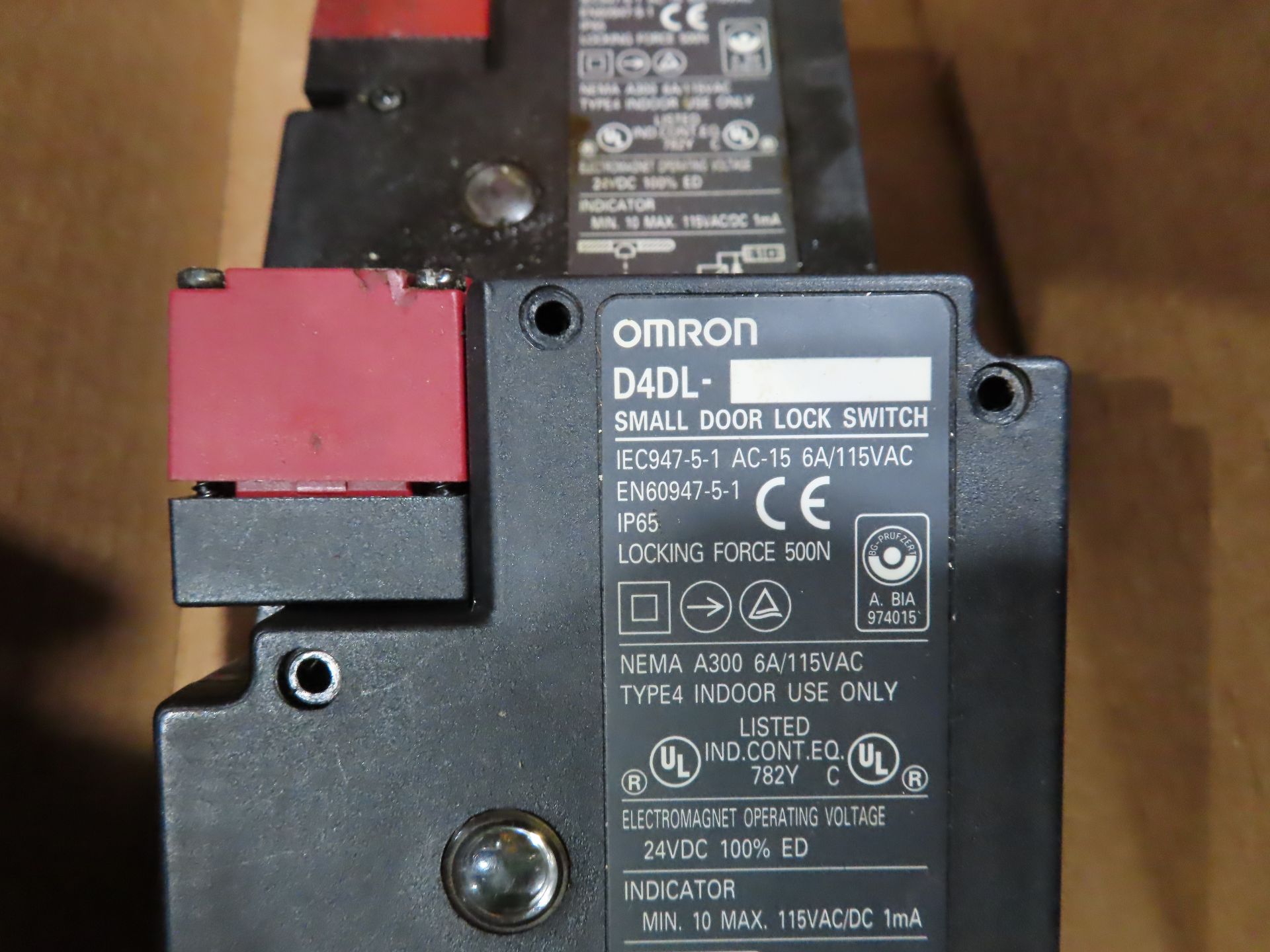 Qty 2 Omron small door lock switch model D4DL, used, as always with Brolyn LLC auctions, all lots - Image 2 of 2