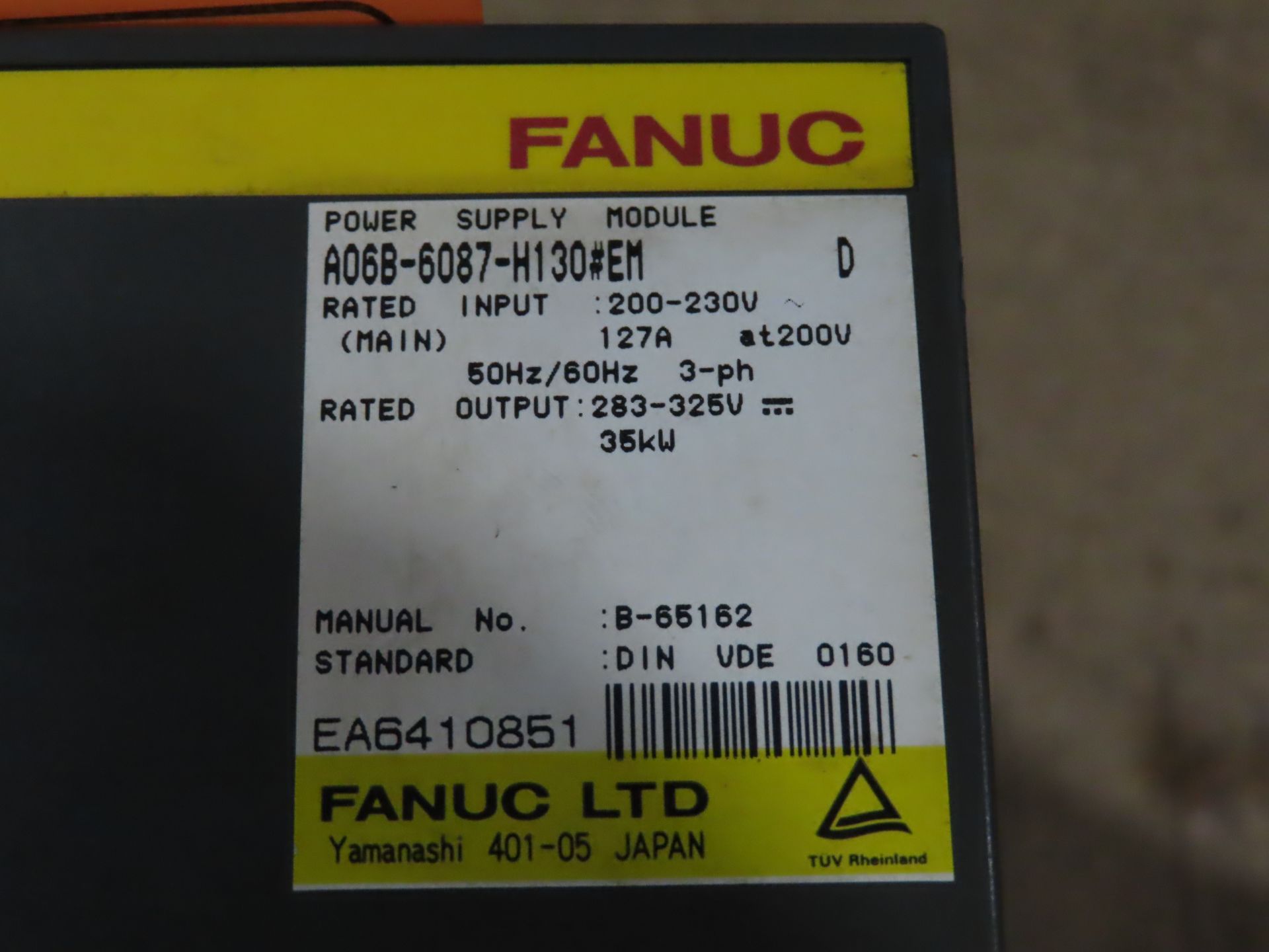 Fanuc power supply model A06B-6087-H130, used parts crib spare, as always with Brolyn LLC - Image 2 of 2
