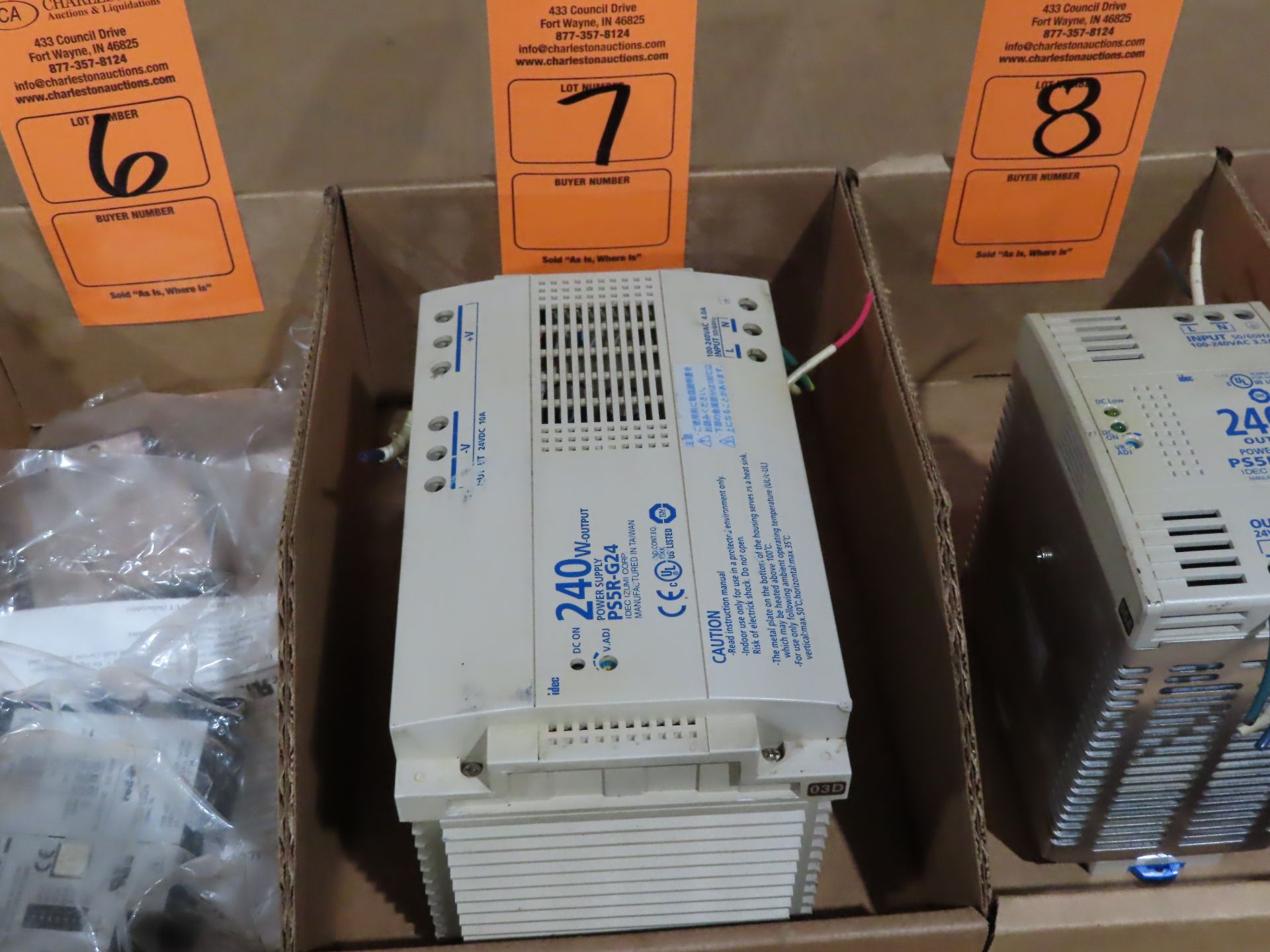 Idec power supply model PS5R-G24, used, as always with Brolyn LLC auctions, all lots can be picked