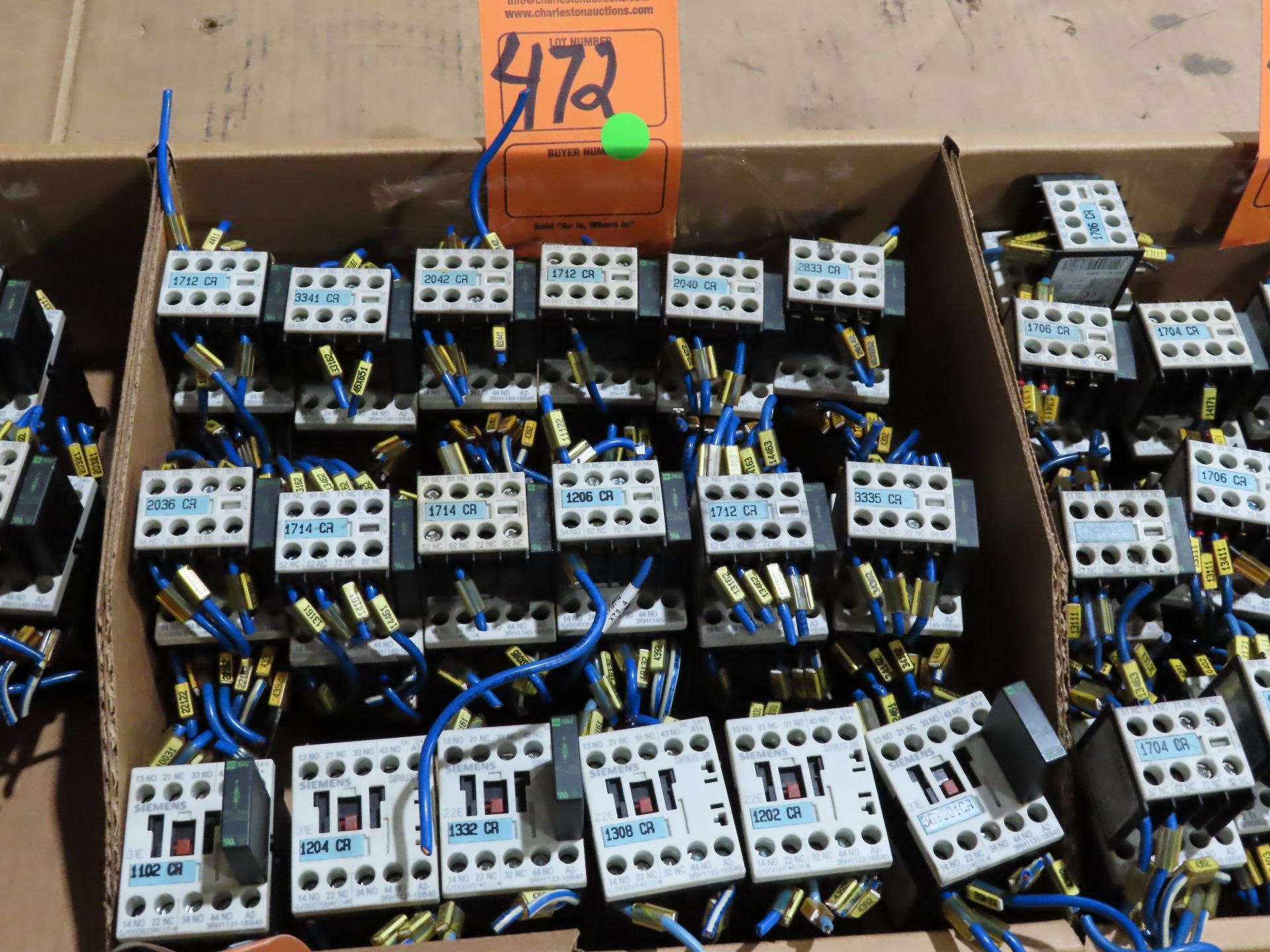Qty 18 Siemens contactors, used parts crib spares, as always with Brolyn LLC auctions, all lots