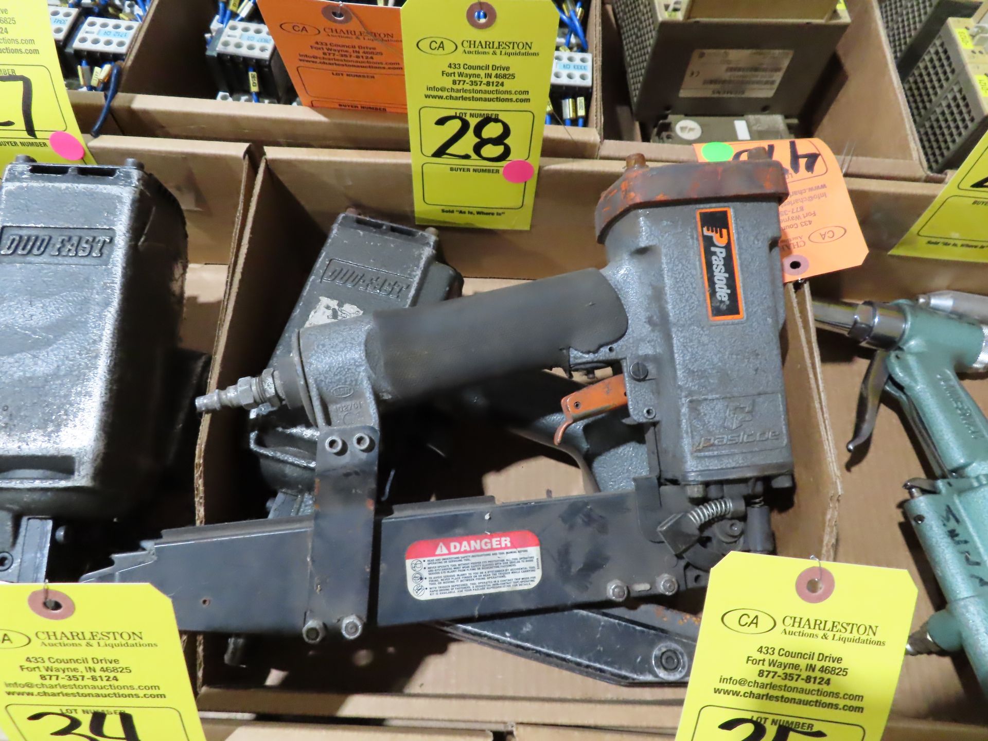 Qty 2 DuoFast DTN-5064 and Paslode T-nailers, used, as always with Brolyn LLC auctions, all lots can