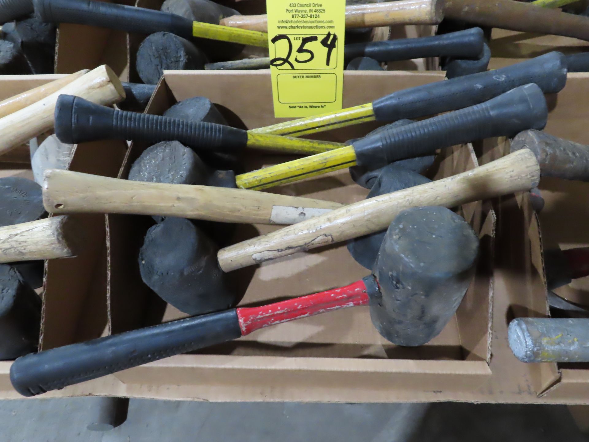 Assortment of rubber mallets and/or various hammers, as always with Brolyn LLC auctions, all lots