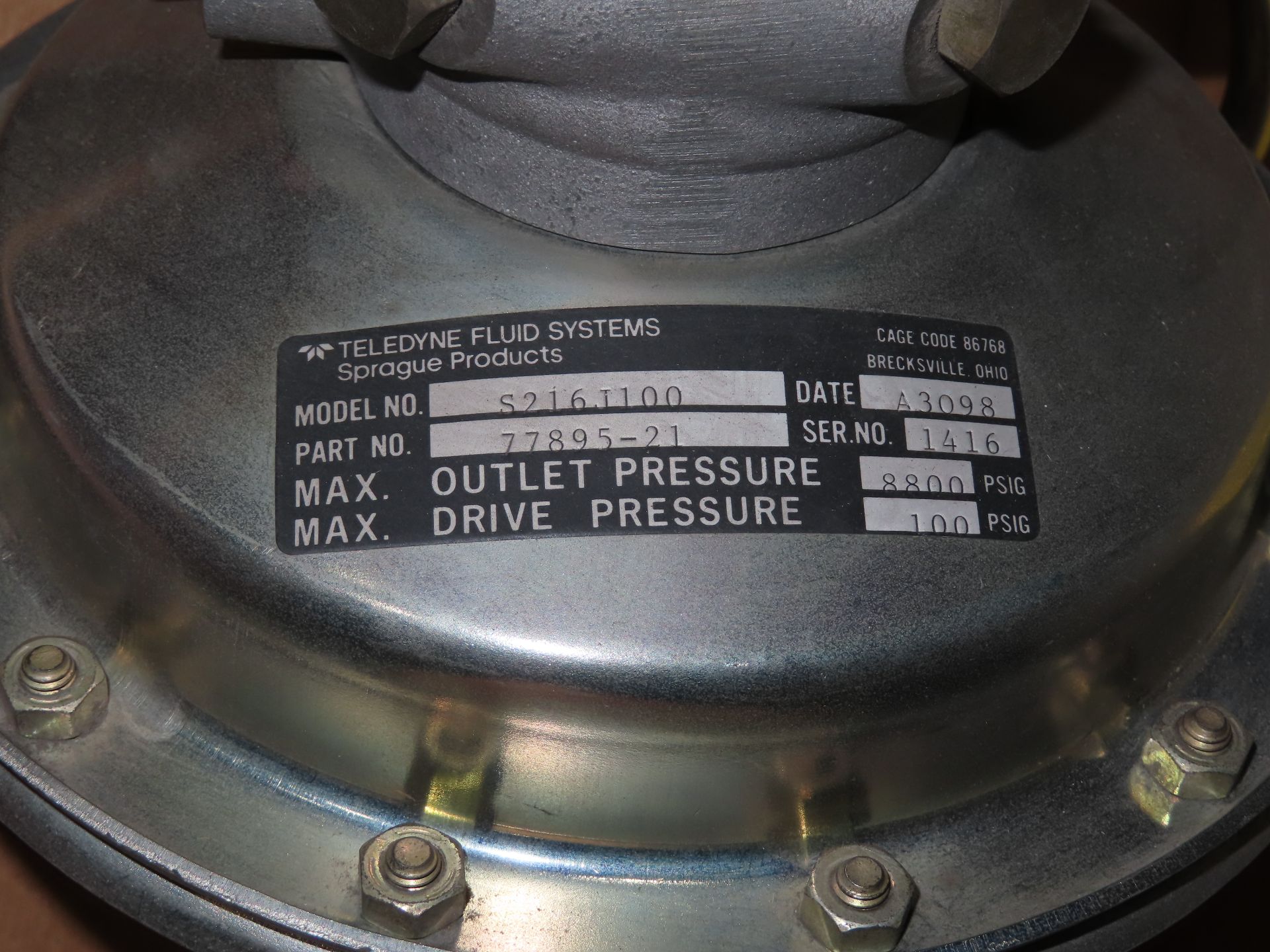 Teledyne fluid systems model S216T100, new old stock, as always with Brolyn LLC auctions, all lots - Image 2 of 2