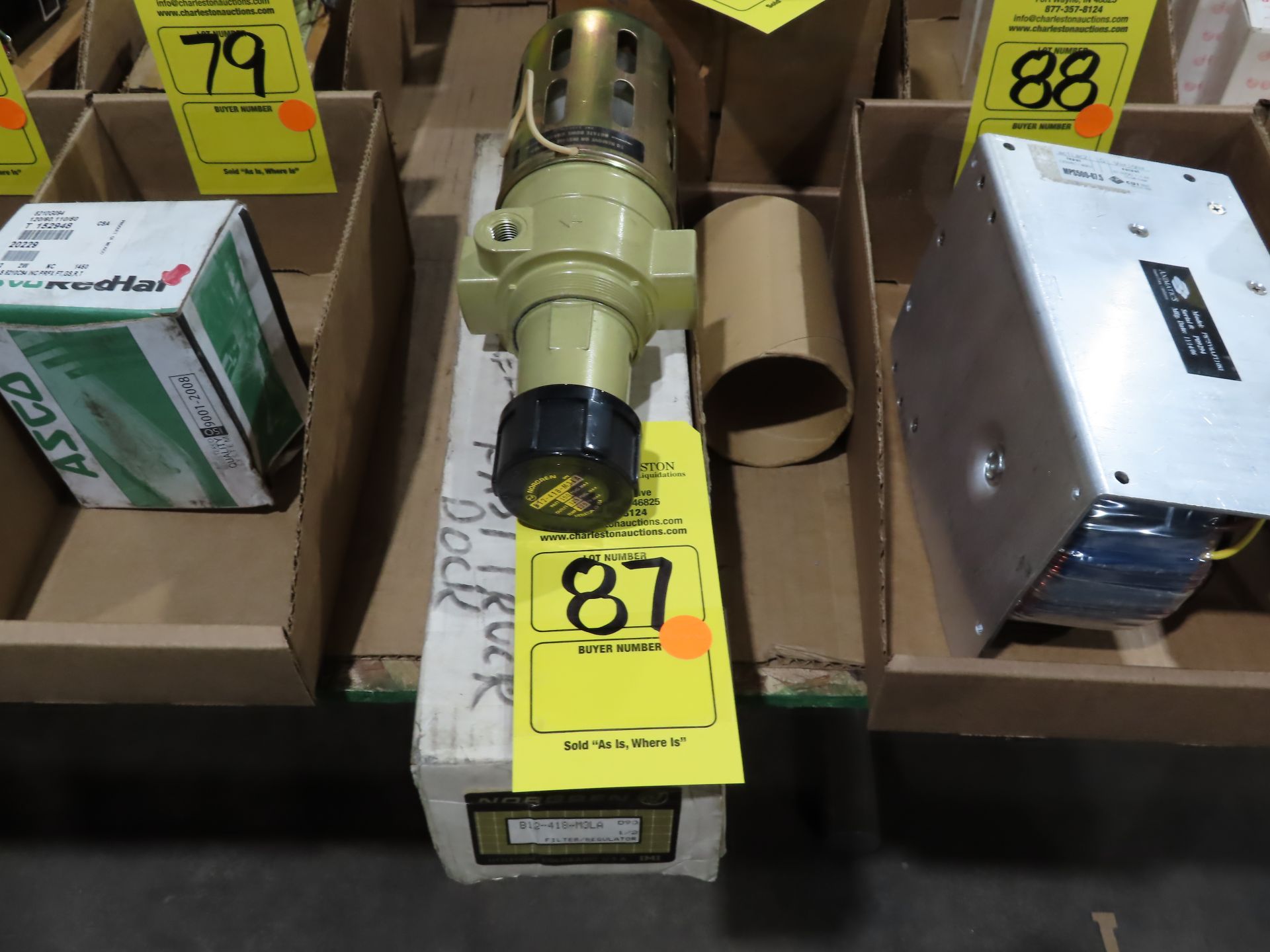 Norgren model B12-418-M3LA, new in box, as always with Brolyn LLC auctions, all lots can be picked