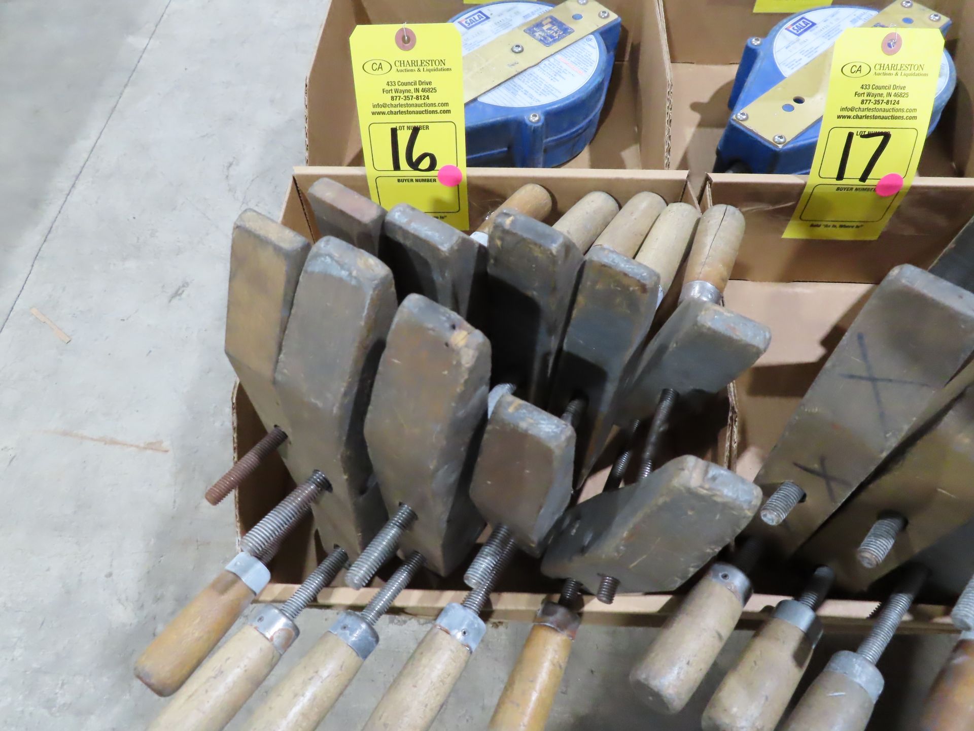 Qty 5 Wood clamps, Jorghensen and other brands, as always with Brolyn LLC auctions, all lots can