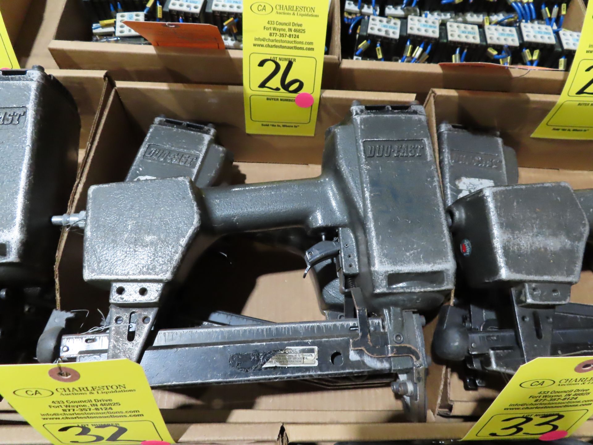 Qty 2 DuoFast DTN-5064 T-nailers, used, as always with Brolyn LLC auctions, all lots can be picked