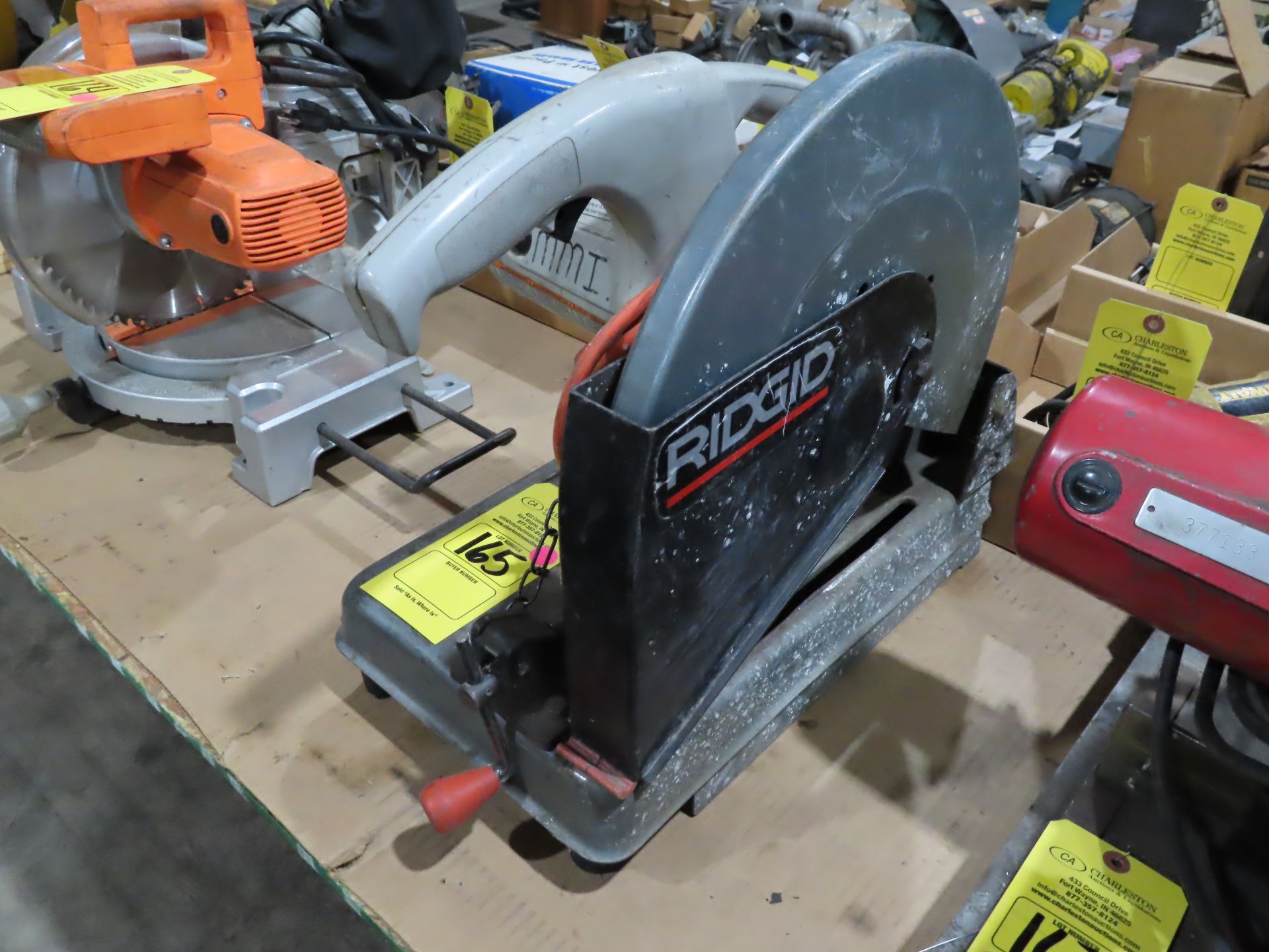 Ridgid abrasive saw, used, as always with Brolyn LLC auctions, all lots can be picked up from