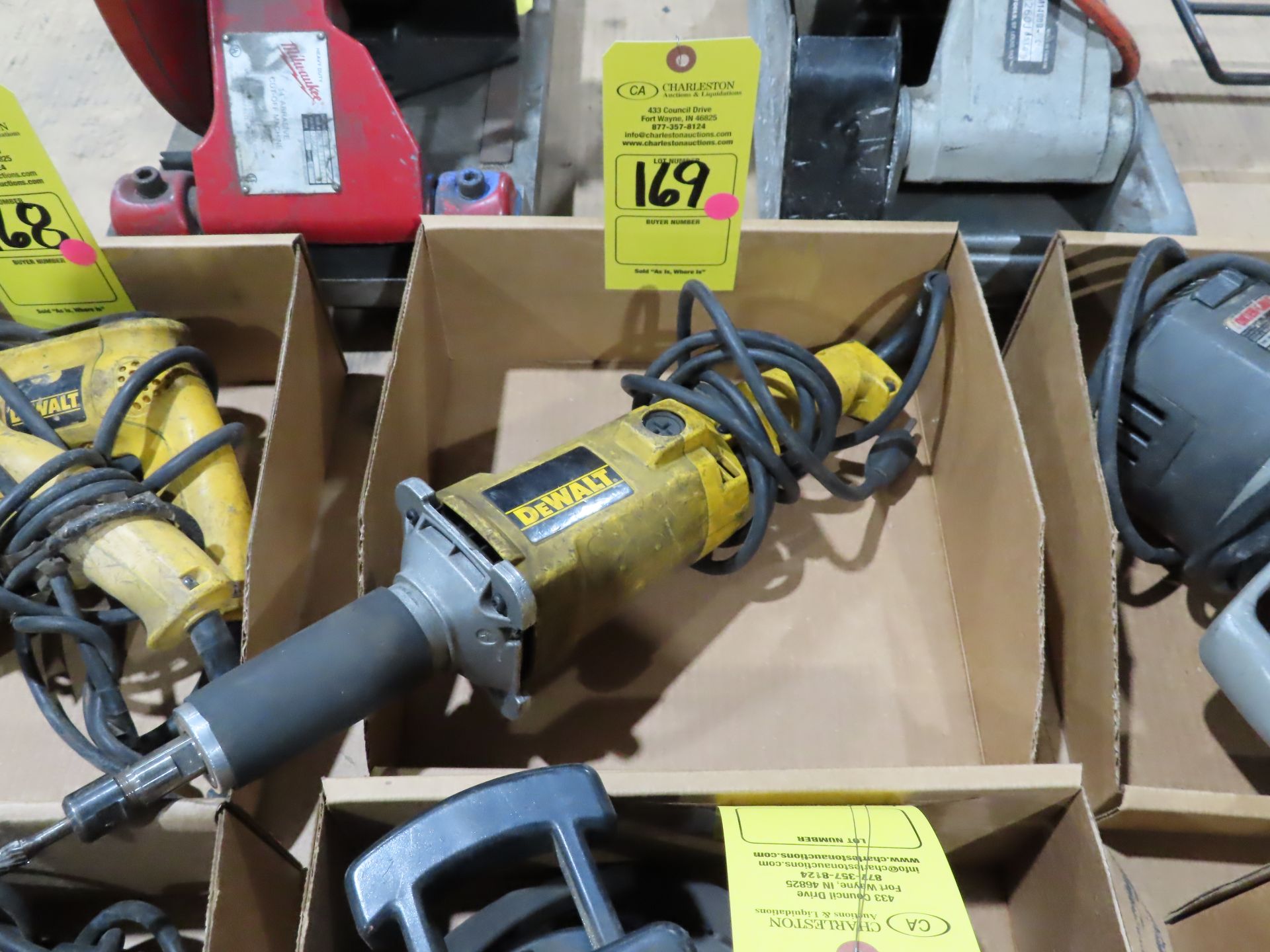 DeWalt straight grinder, as always with Brolyn LLC auctions, all lots can be picked up from