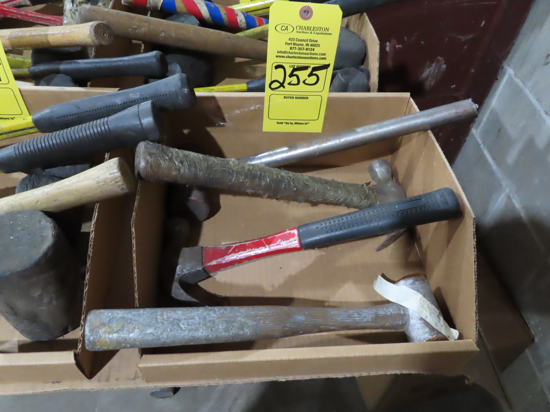 Assortment of rubber mallets and/or various hammers, as always with Brolyn LLC auctions, all lots