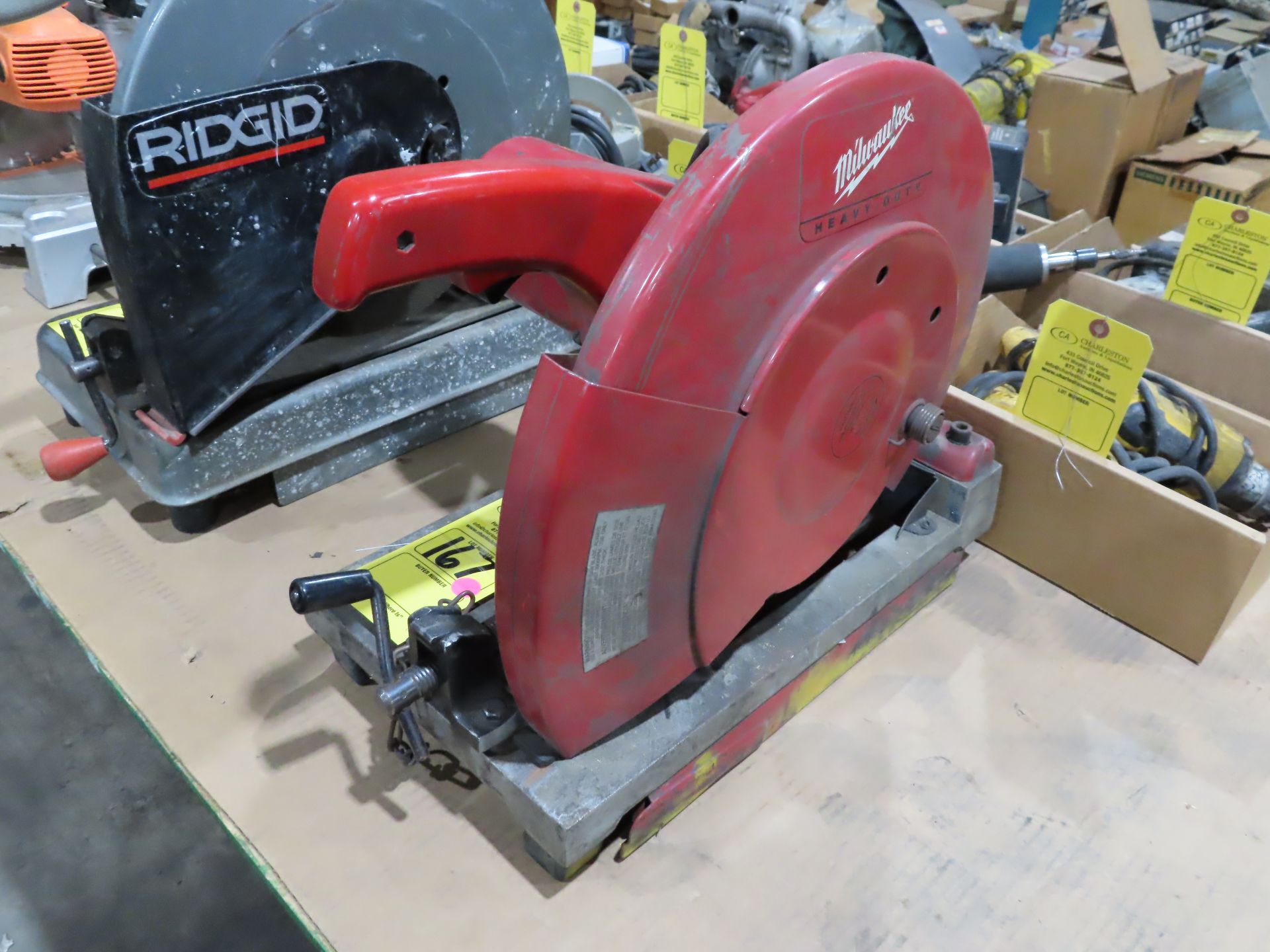 Milwaukee abrasive saw, used, as always with Brolyn LLC auctions, all lots can be picked up from