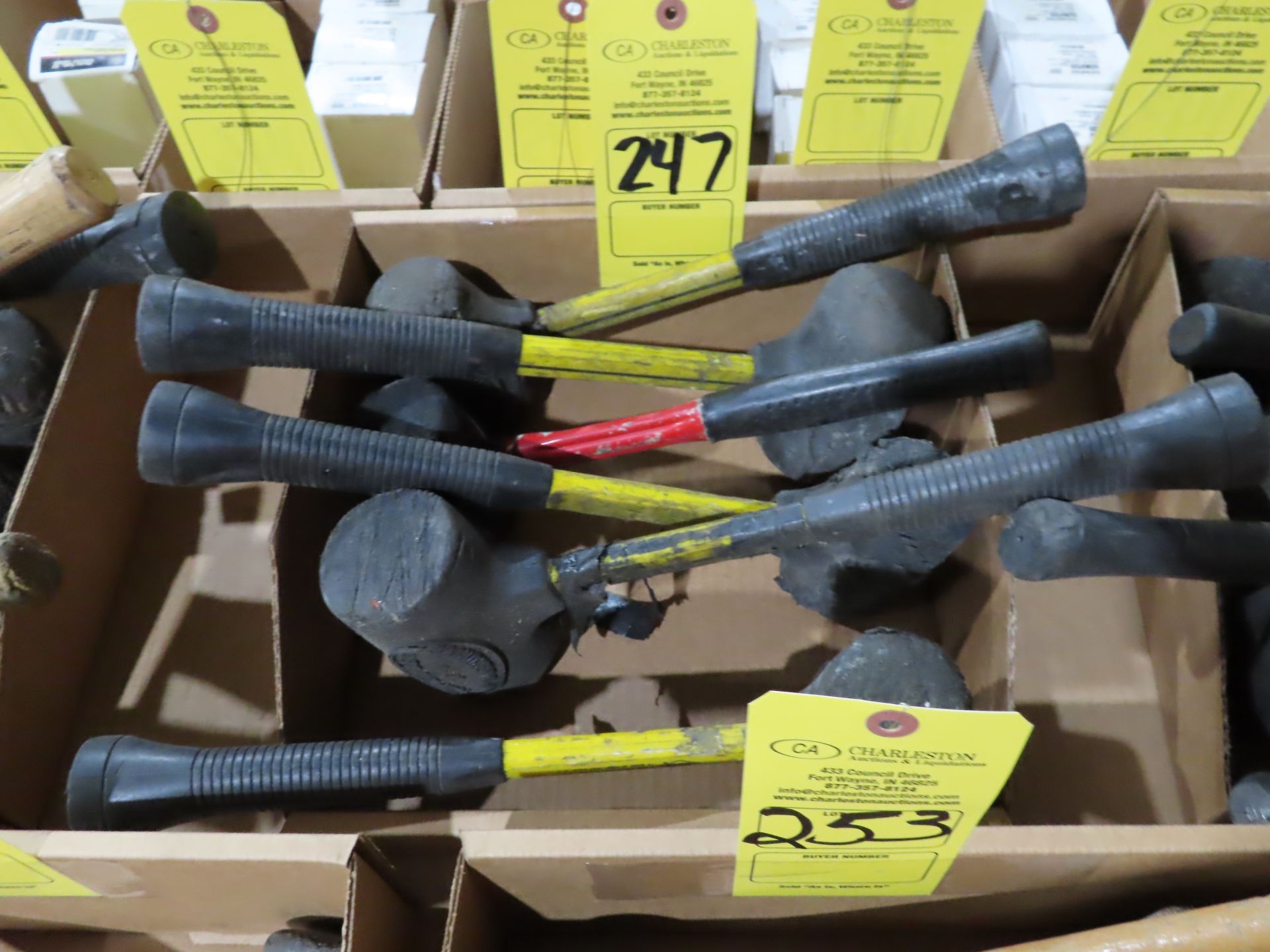 Assortment of rubber mallets and/or various hammers, as always with Brolyn LLC auctions, all lots