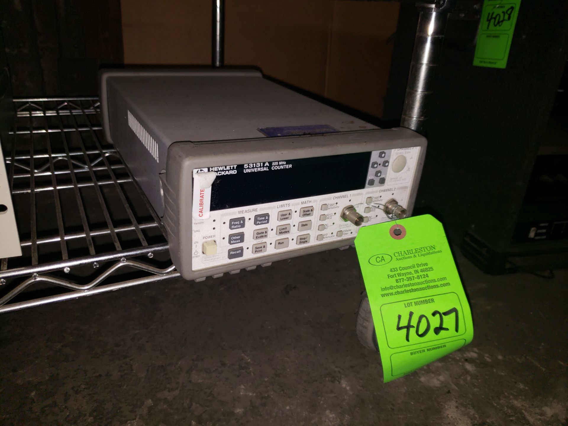 HP 5313A UNIVERSAL COUNTER (LOCATED AT: 219 MURRAY STREET, FORT WAYNE, IN 46803)