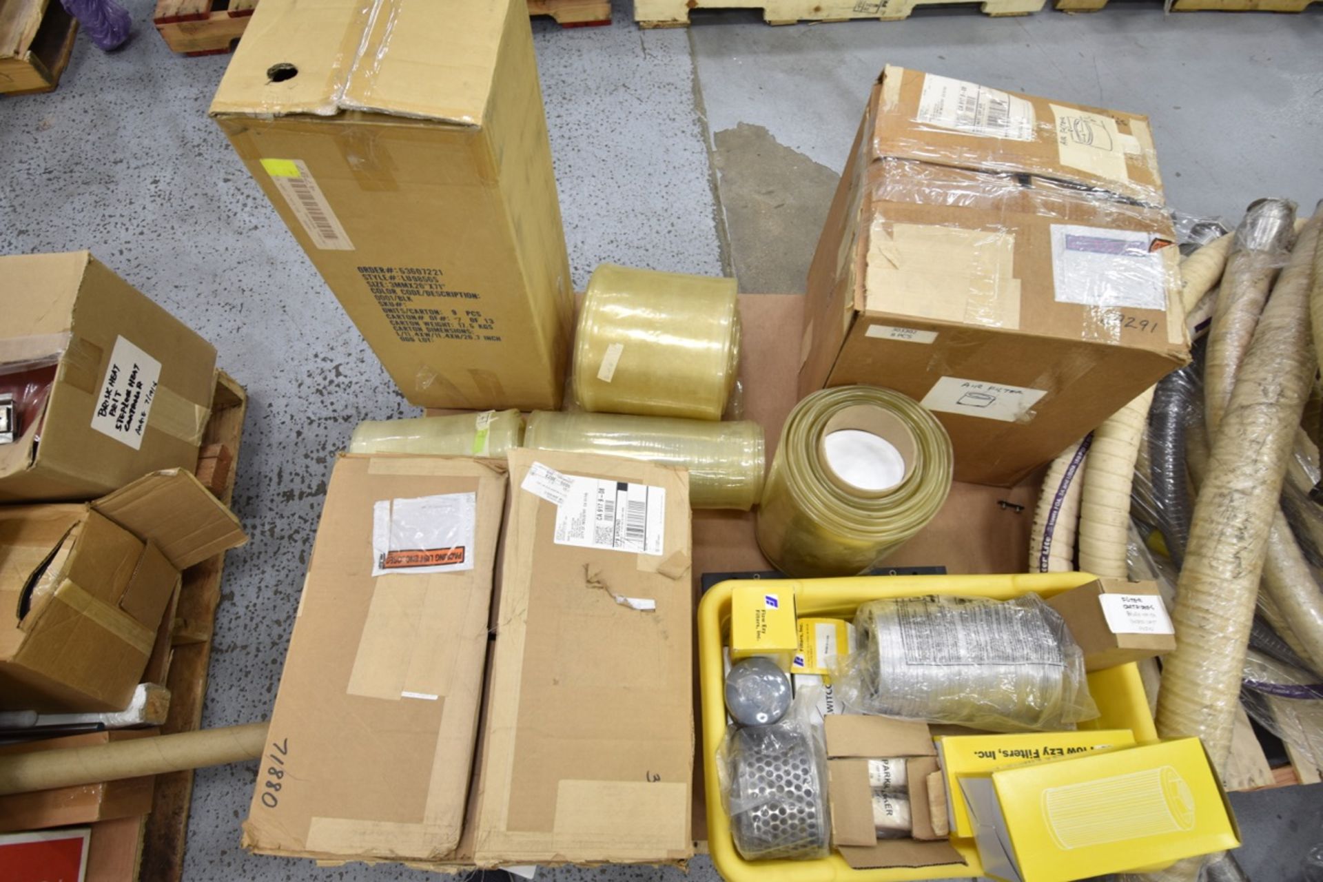 | Miscellaneous Filters , 8x8 Air filters, oil filters mixer seal, cooling fan, assorted belts. | - Image 3 of 4
