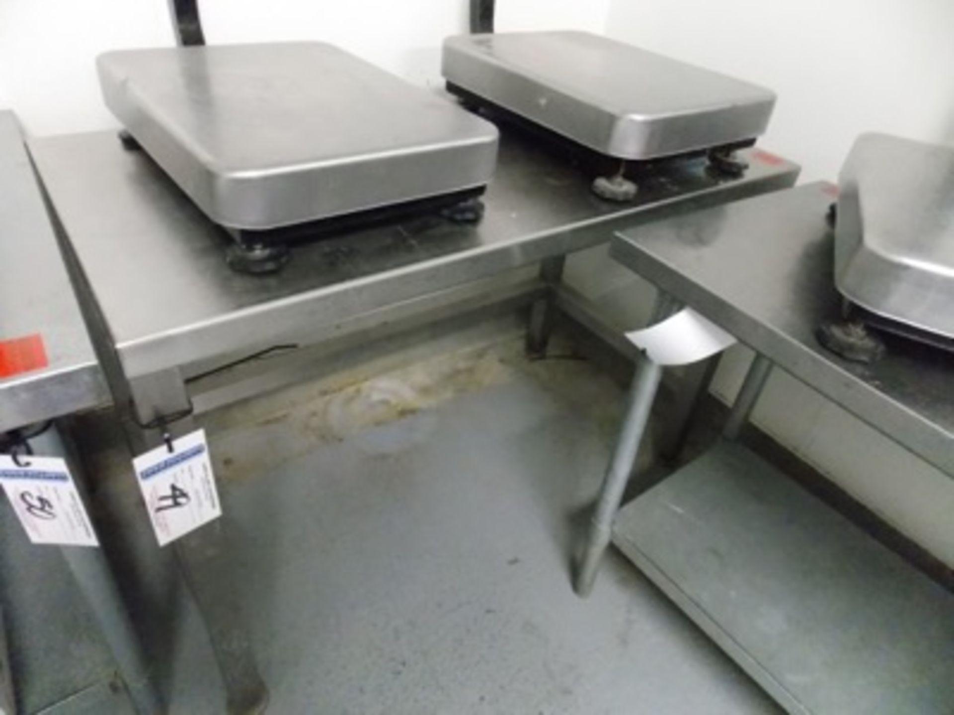 Stainless Table | all stainless steel table, 48"x24"x3"H | MODEL# | SERIAL# | * Skidding and load
