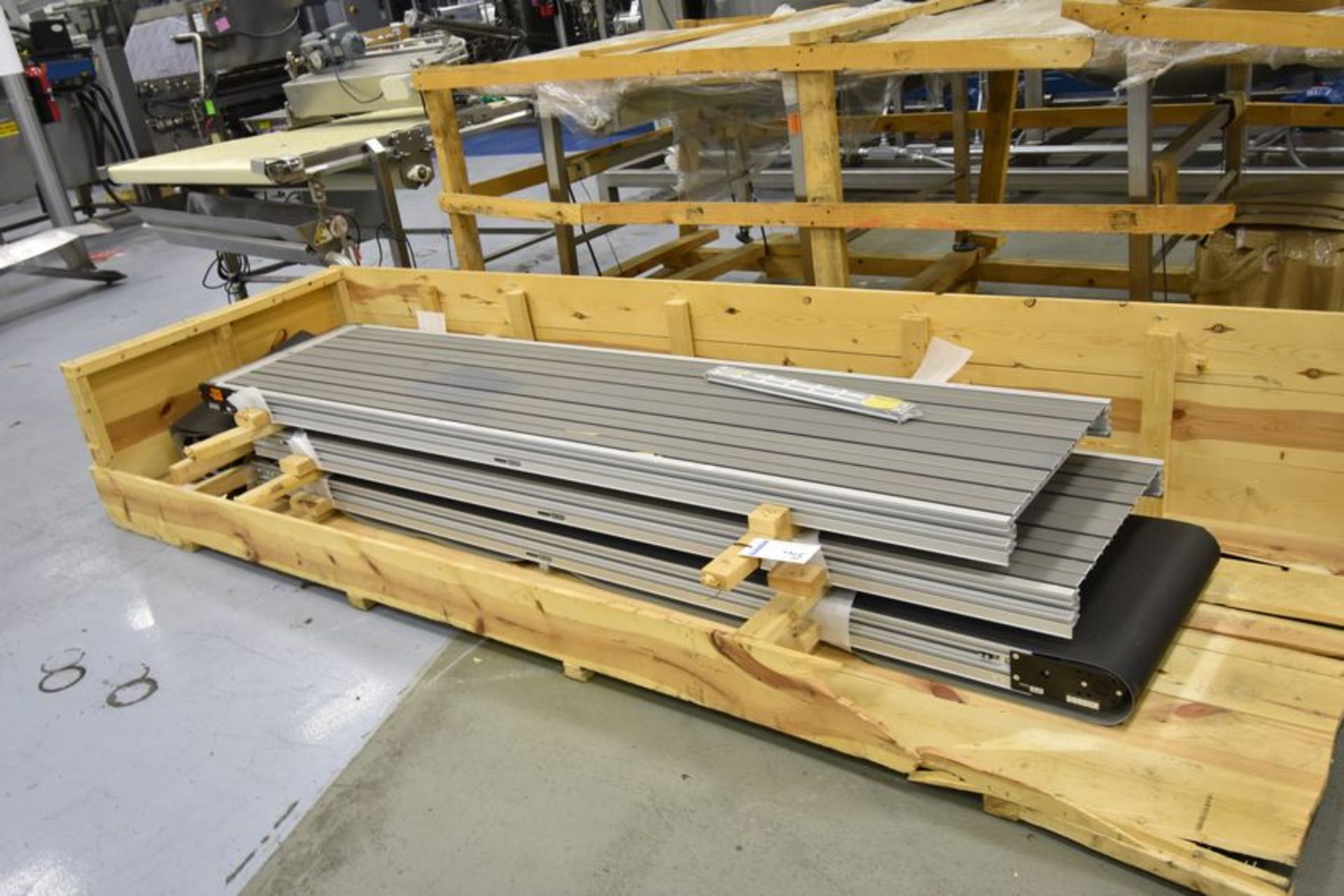 Dorner Conveyor | Doner 3200 Series aluminum transfer conveyor 24"w x 27'l | MODEL# | SERIAL# | * - Image 3 of 4