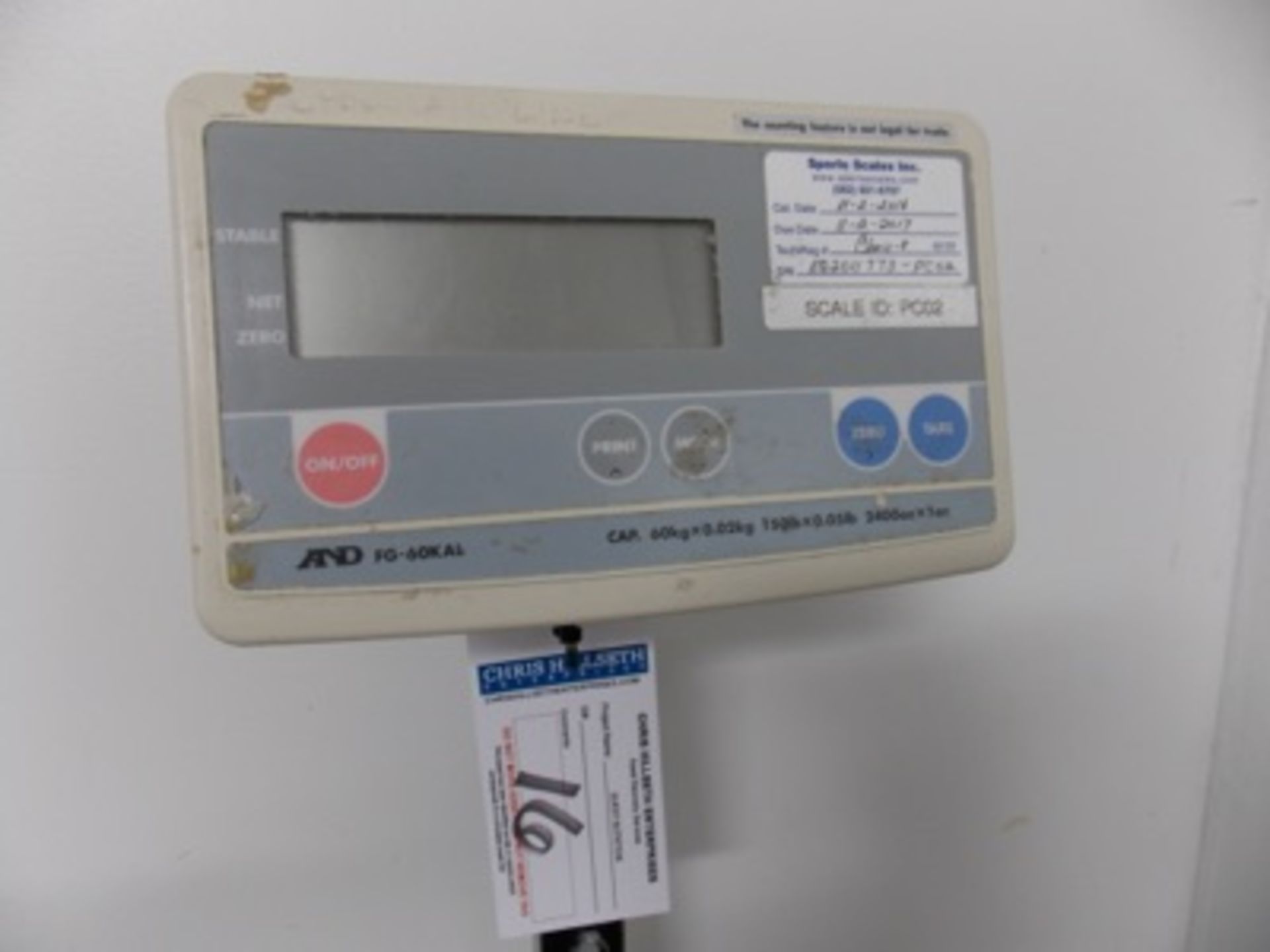 150 Lb Capacity Scale | Digital Platform Scale, 150lb. Cap Scale I.D. PC02 | MODEL# FG-60KAL |