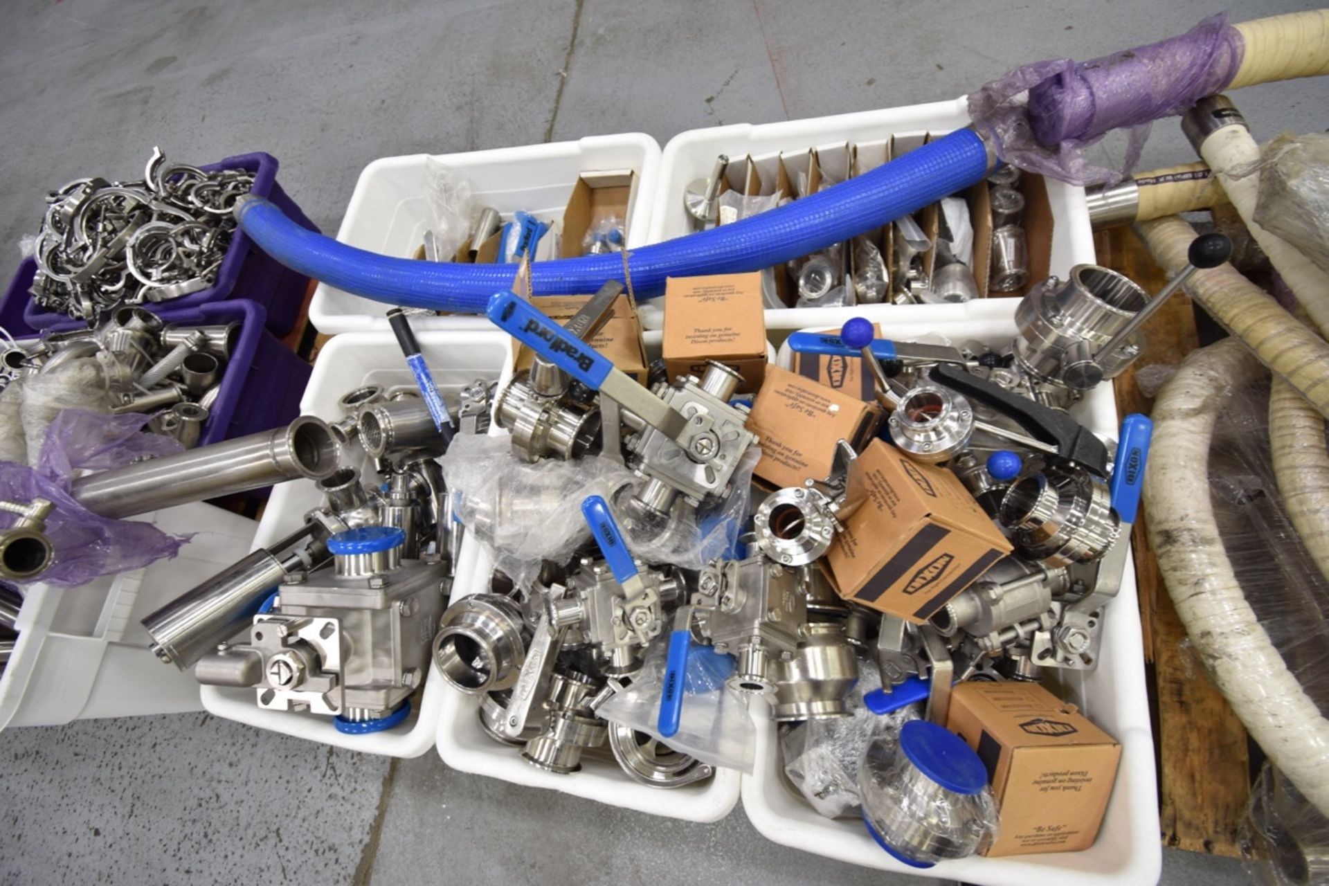 Ruland, Stafford- Dixon | miscellaneous stainless steel sanitation piping parts. Emech. Valves,