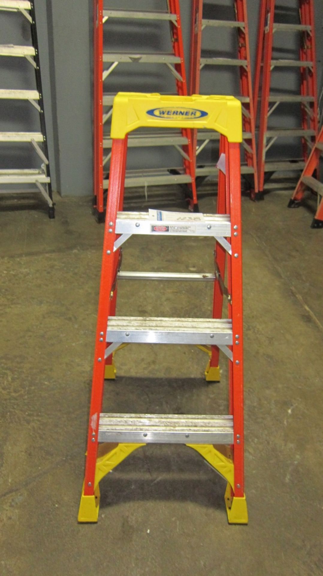 Werner Ladder | One (1) Werner 4' Ladder (Red) | MODEL# | SERIAL# | * Skidding and load out at