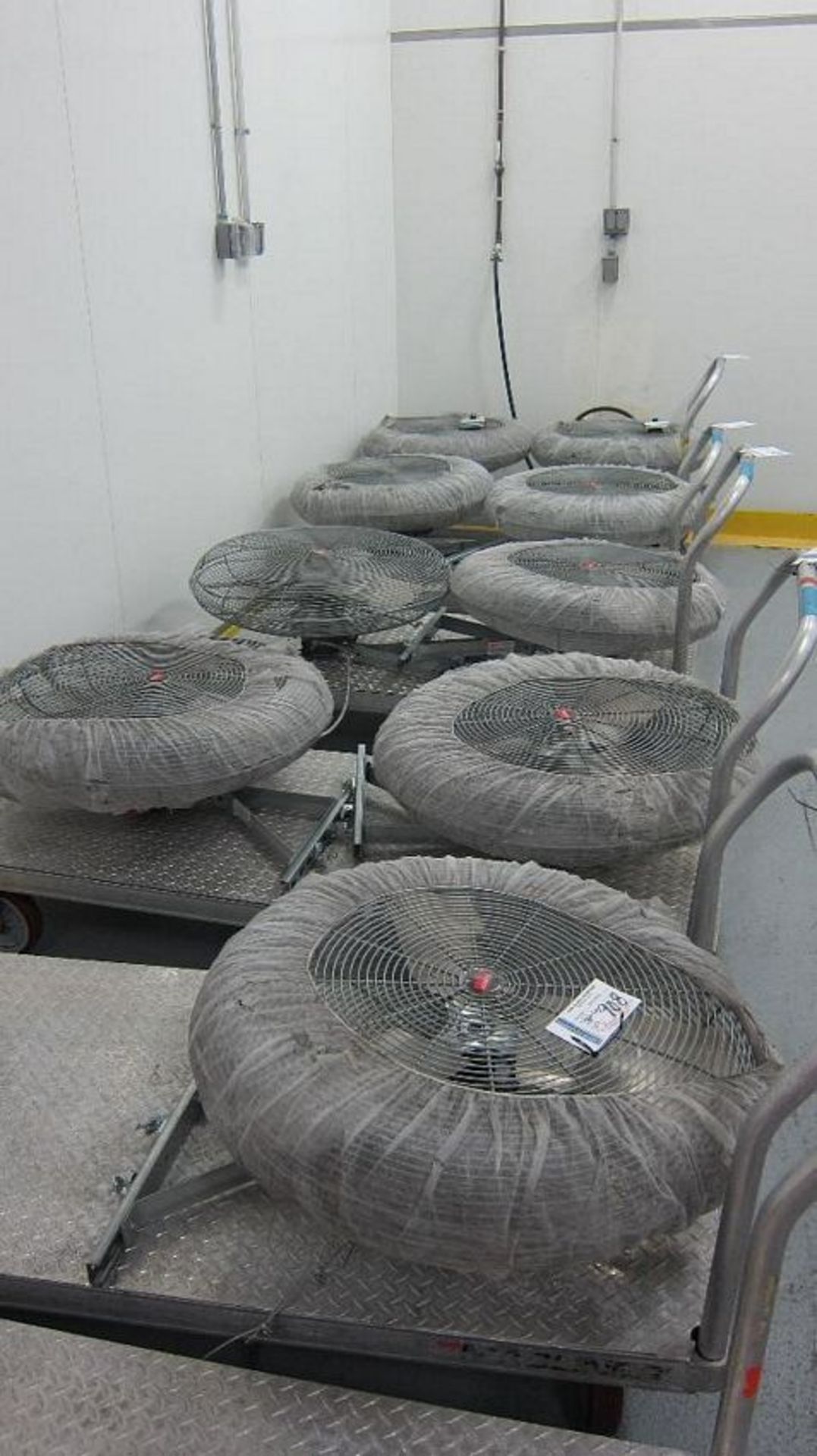 Dayton | 9 Wall Mount Fans. 32" | MODEL# | SERIAL# | * Skidding and load out at market rate will