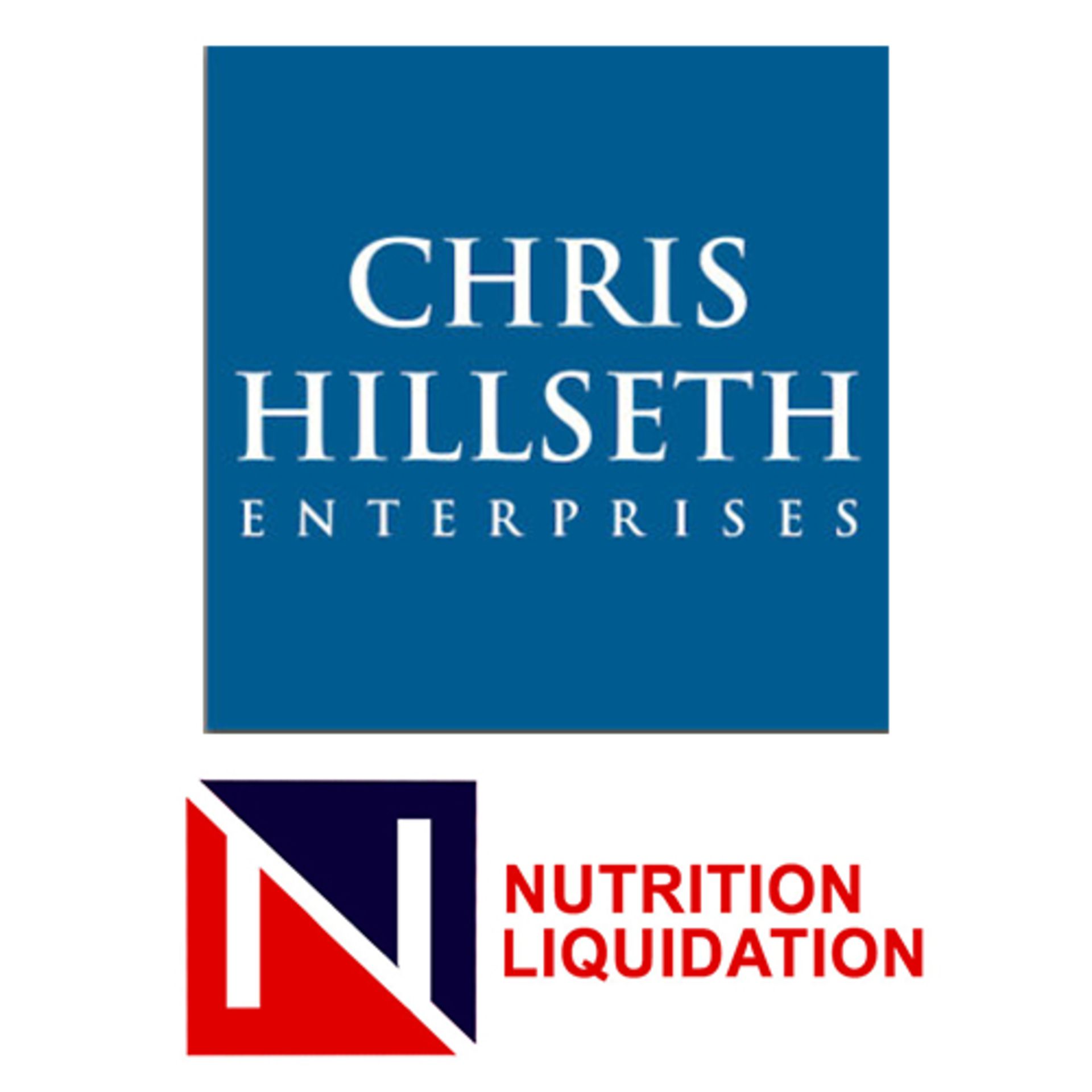 This auction is conducted by Chris Hillseth Enterprises / Nutrition Liquidation