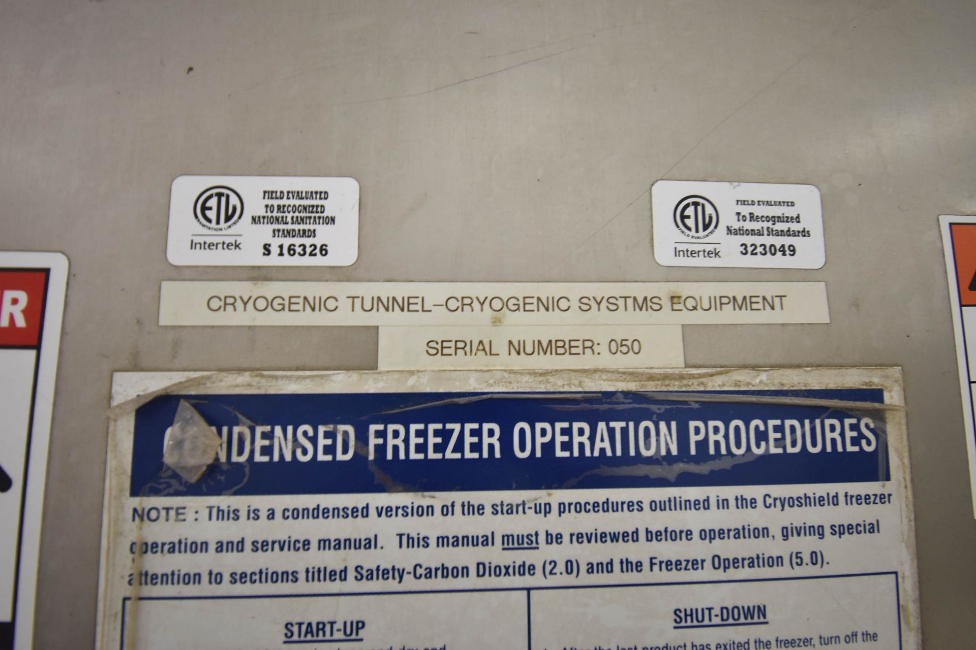 Cryogenic Cooling Tunnel | Cryogenic Cooling Tunnel. 3' wide, 148" long. | MODEL# N/A | SERIAL# N/ - Image 15 of 16