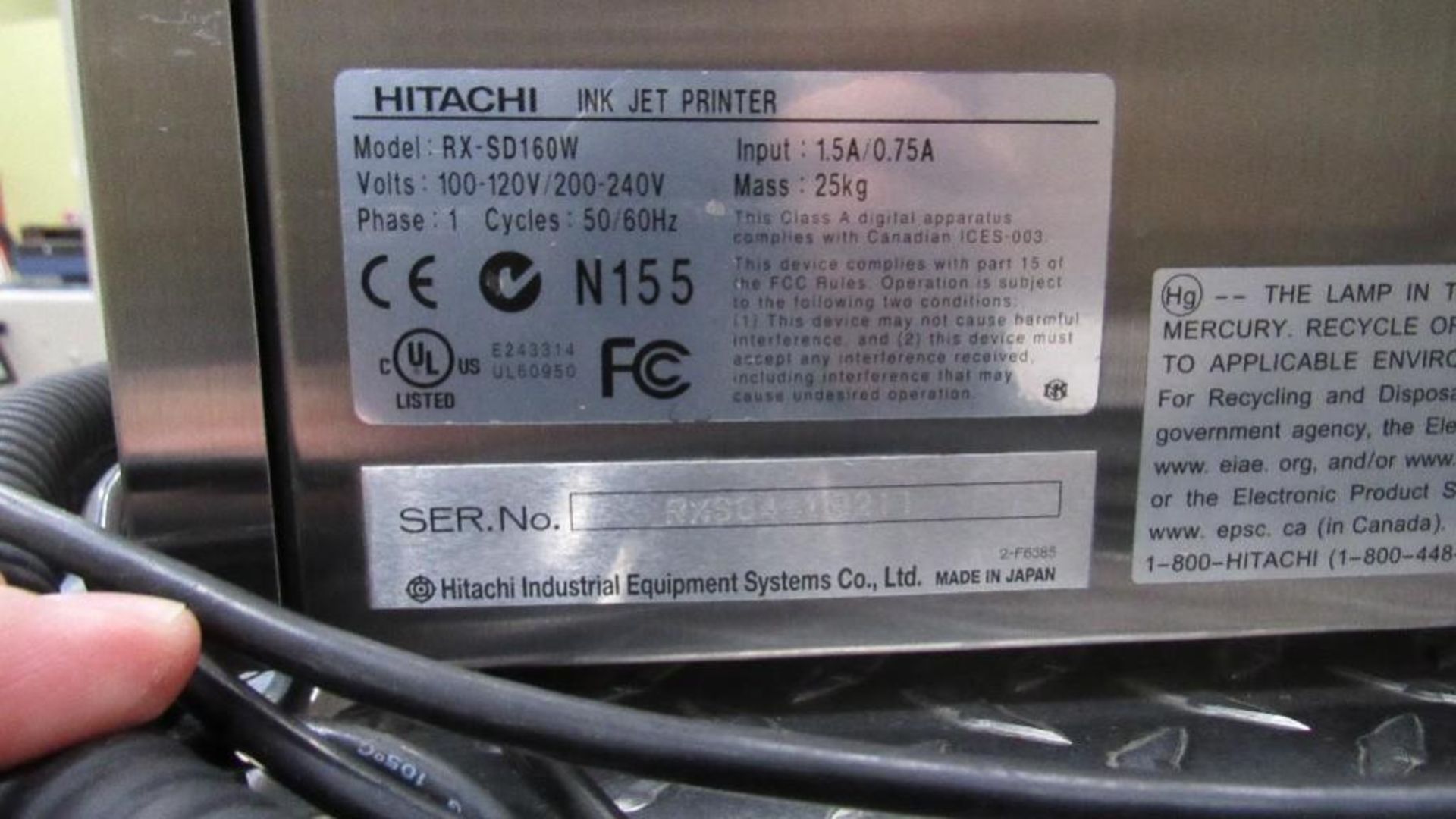 Hitachi Ink Jet Printer - Image 6 of 9