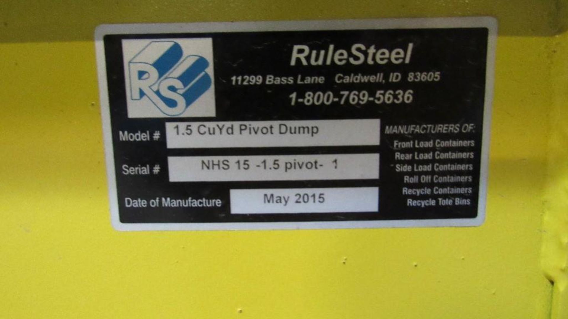 Rule Steel Pivot Dump - Image 3 of 3