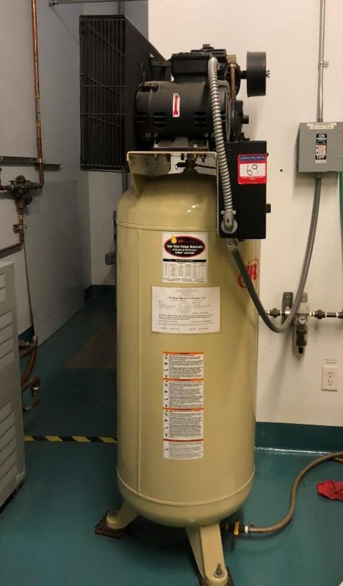 Ingersoll Rand Reciprocating Air Compressor - Image 2 of 3