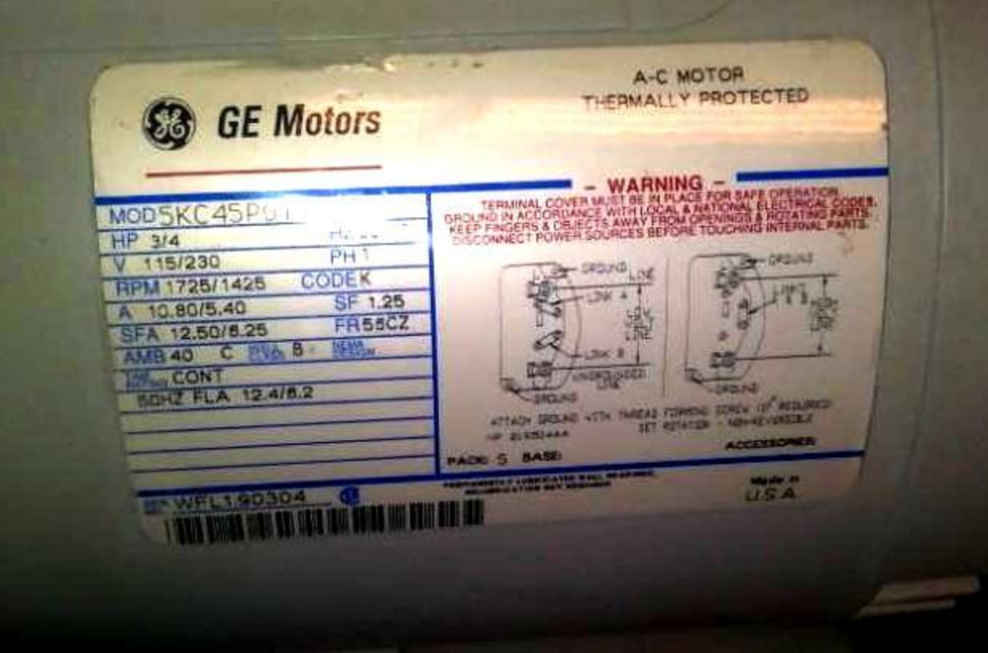 Edwards 18 Two Stage GE Motors - Image 2 of 2