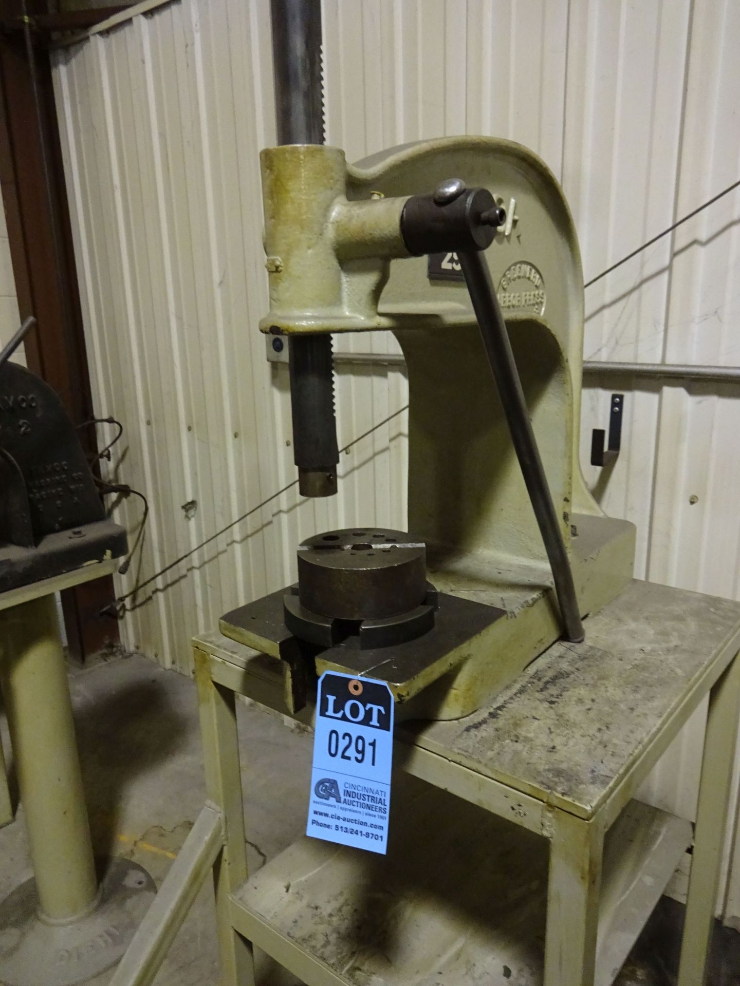 GREENERD NO. 3A ARBOR PRESS WITH STAND
