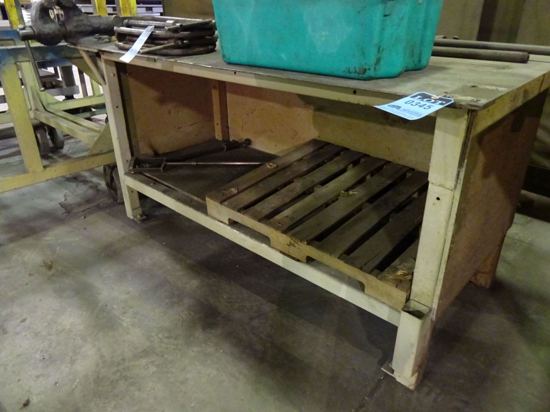 (LOT) HEAVY STEEL WELDING TABLES