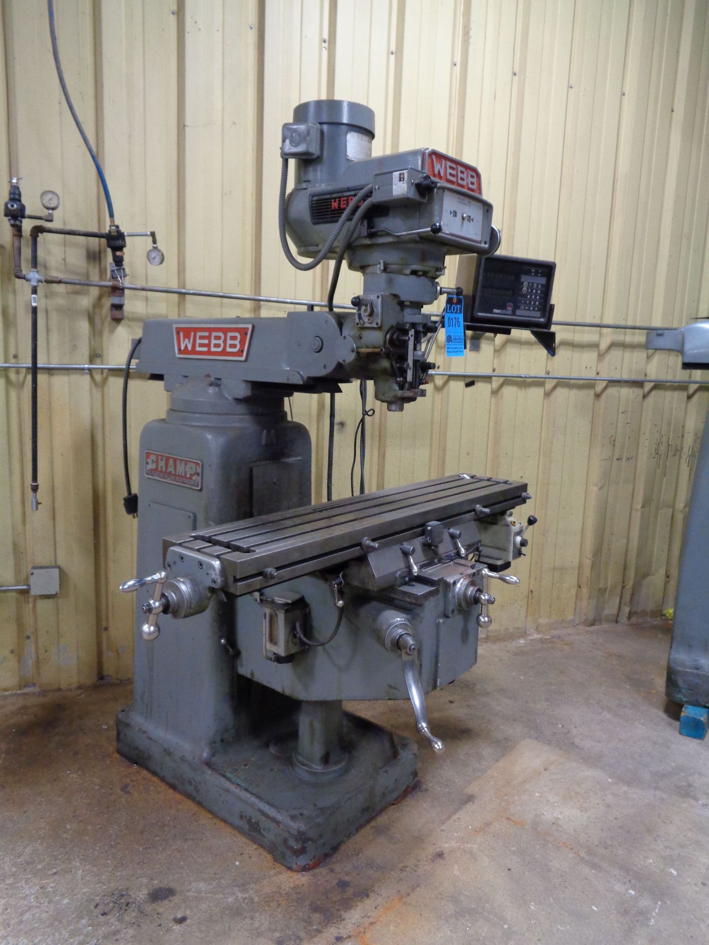 WEBB MODEL 3VH VERTICAL MILLING MACHINE; S/N 3253 - Image 2 of 6