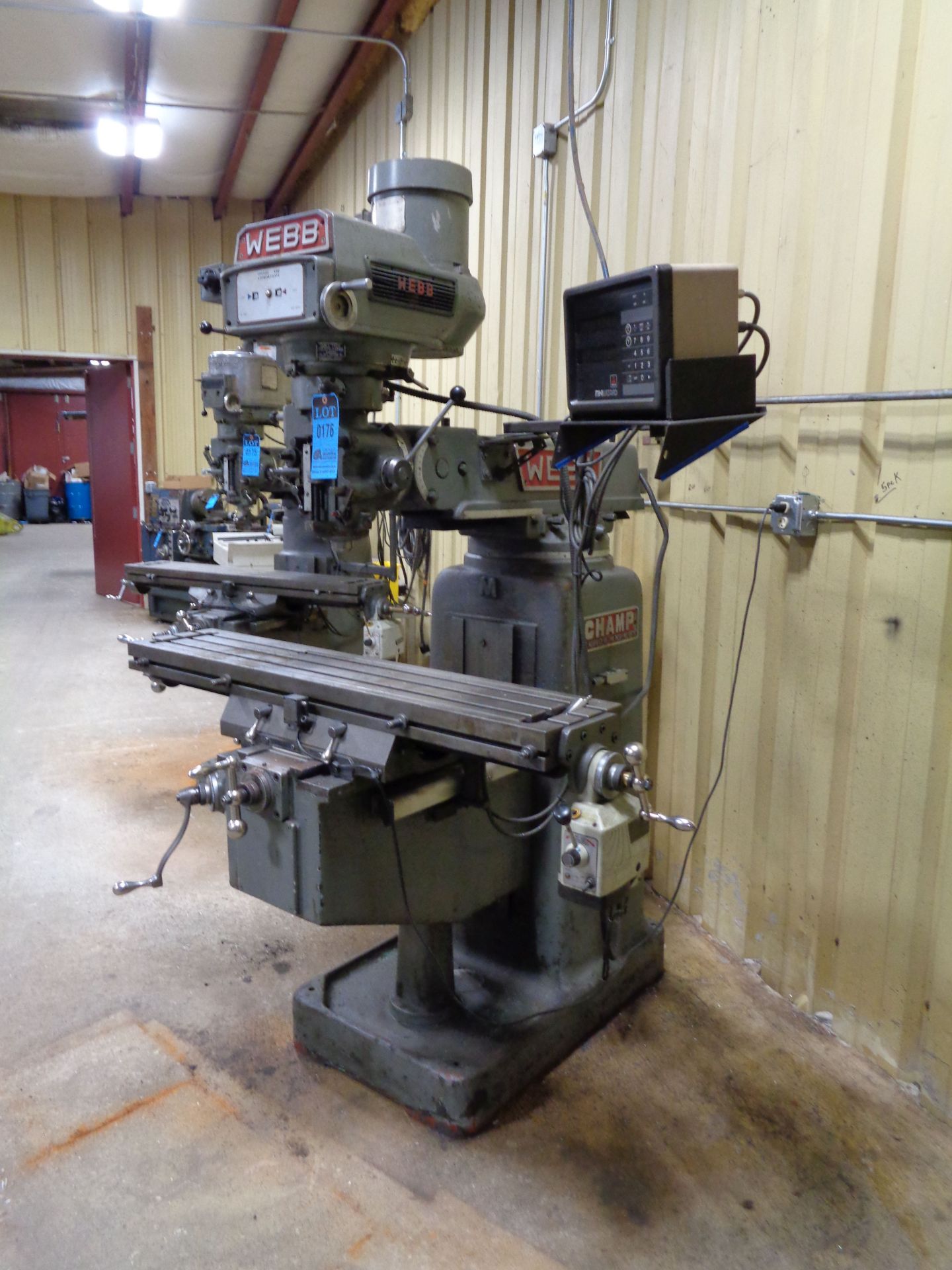 WEBB MODEL 3VH VERTICAL MILLING MACHINE; S/N 3253 - Image 3 of 6