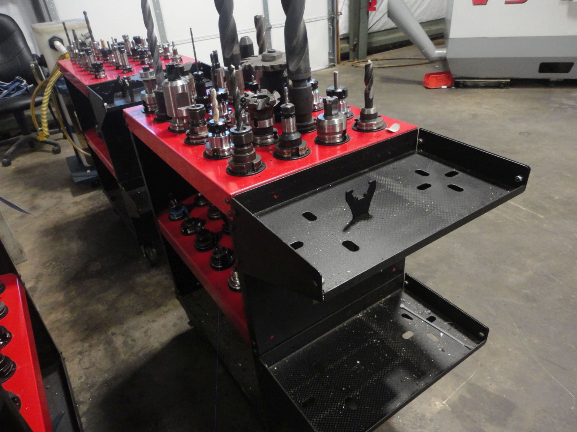 CAT 40 TAPER TOOLHOLDERS WITH HUOT TOOLCSOOT CART - Image 2 of 4